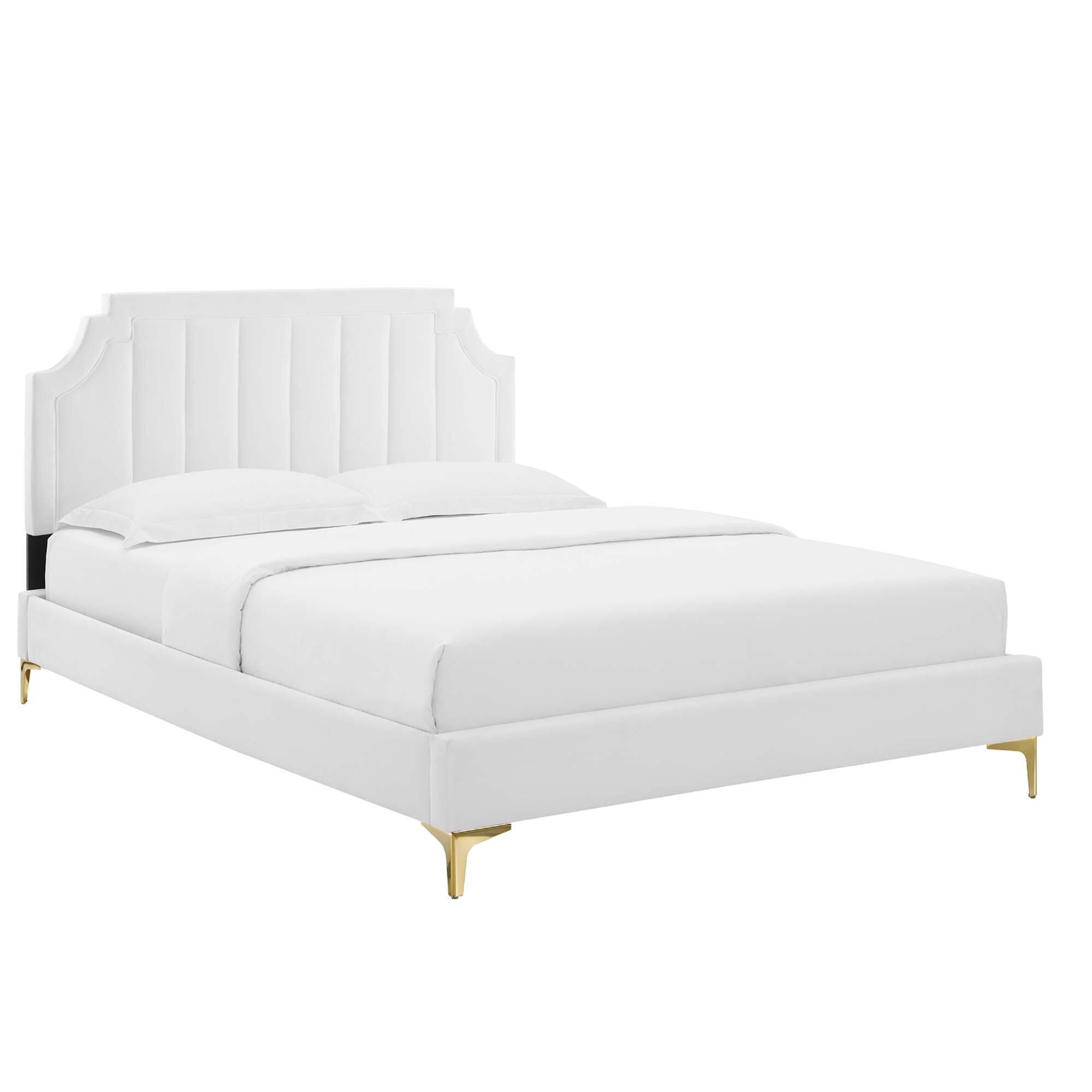 Modway Sienna Queen Platform Bed, White, large