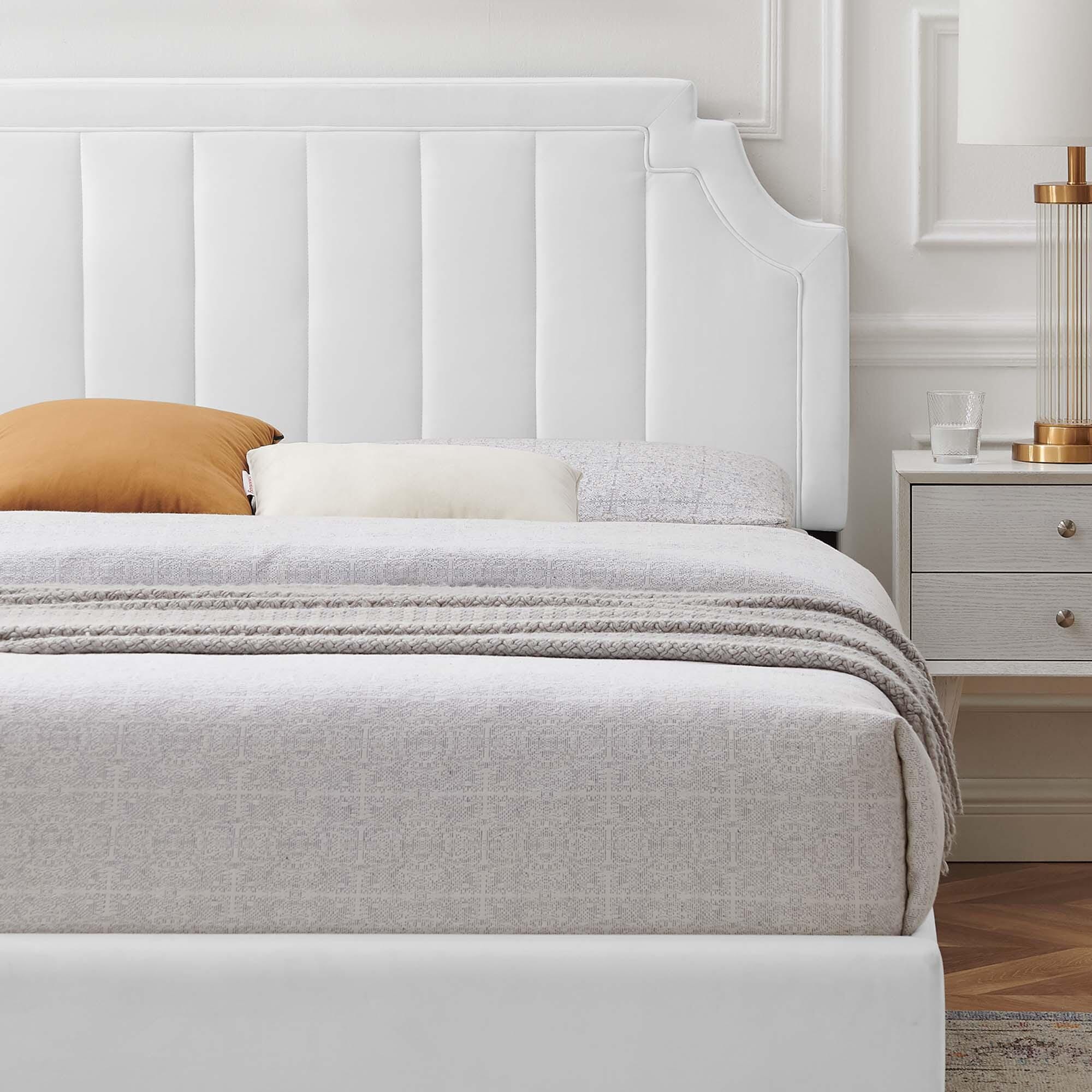 Modway Sienna Queen Platform Bed, White, large