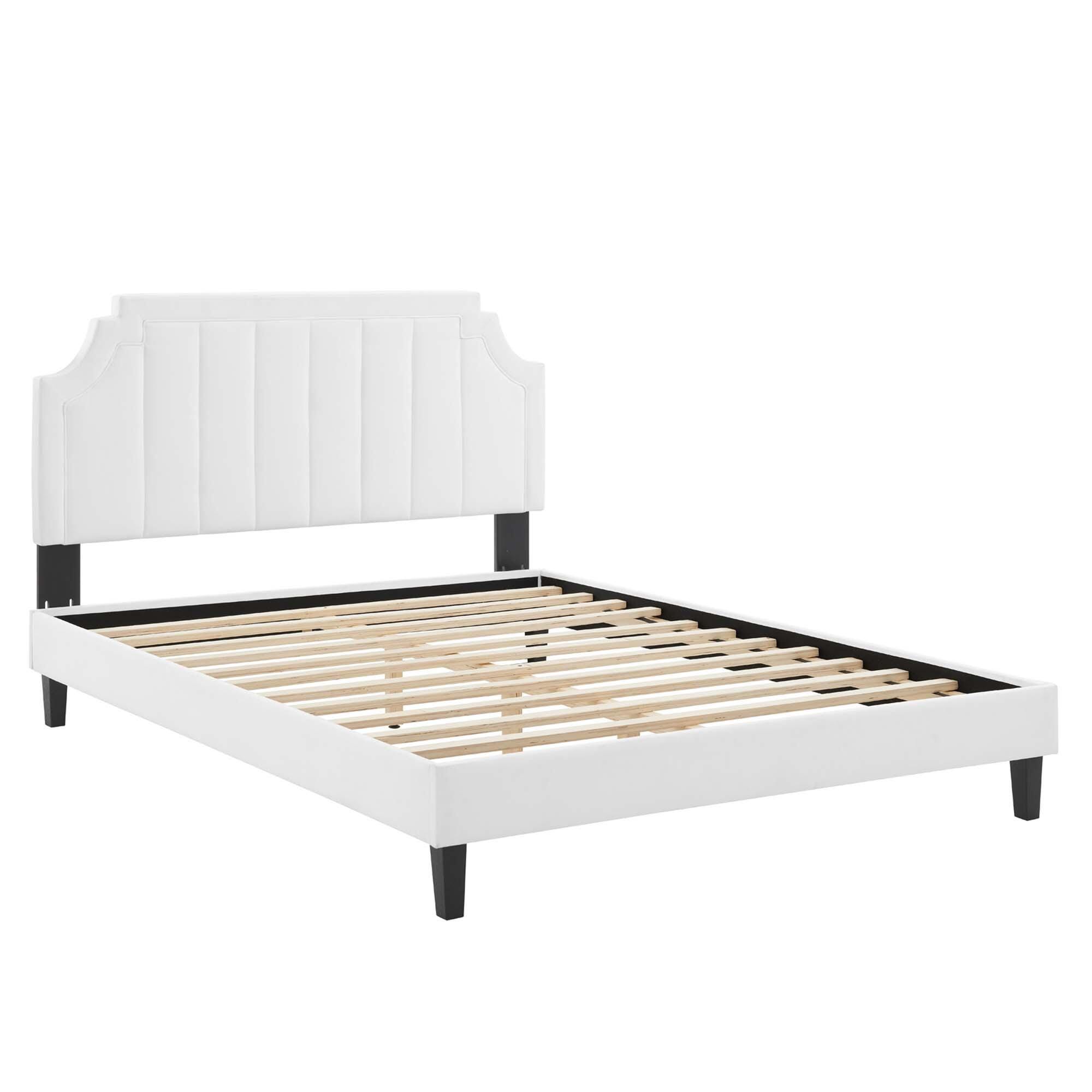 Modway Sienna Queen Platform Bed, White, large