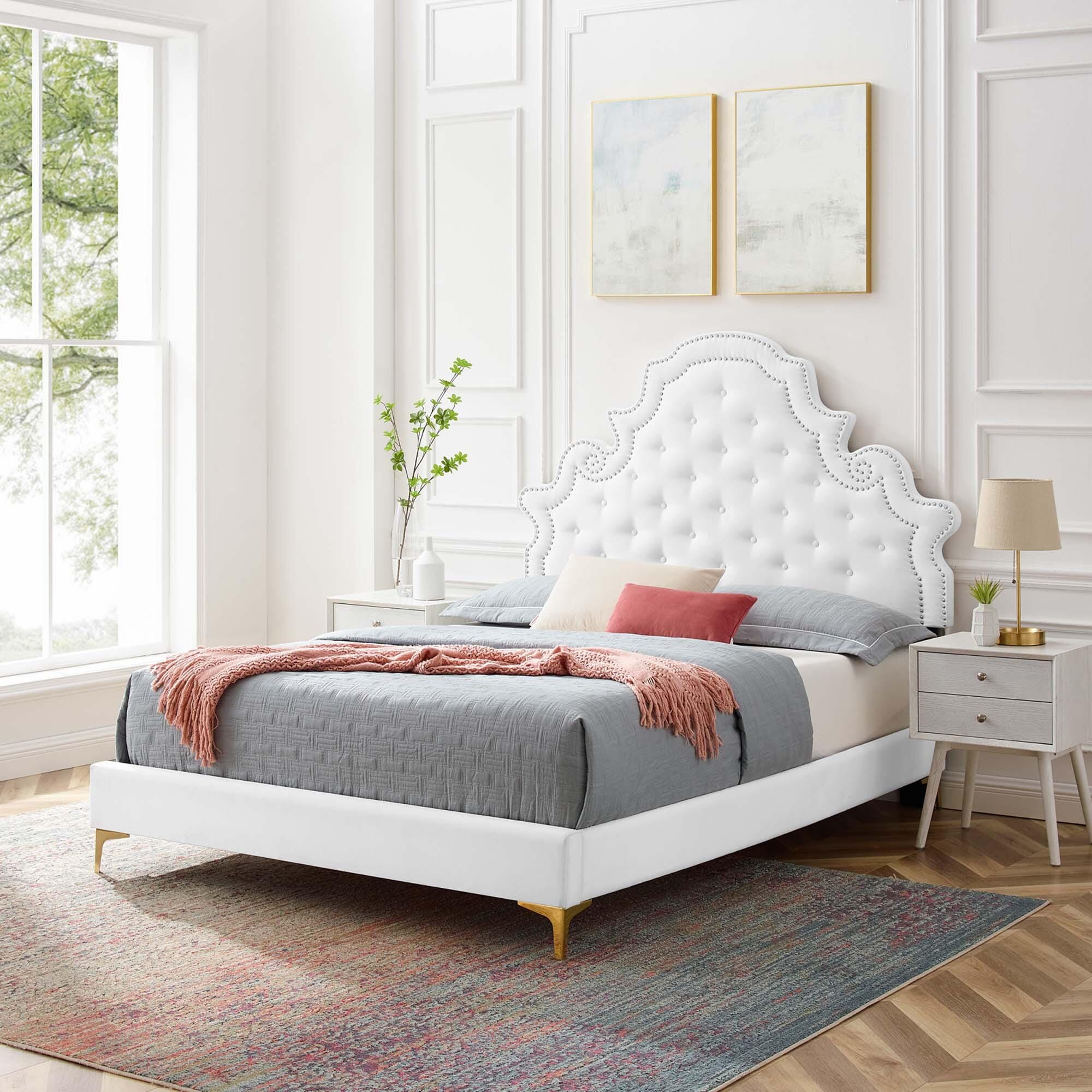 Modway Gwyneth Tufted Twin Platform Bed, , large