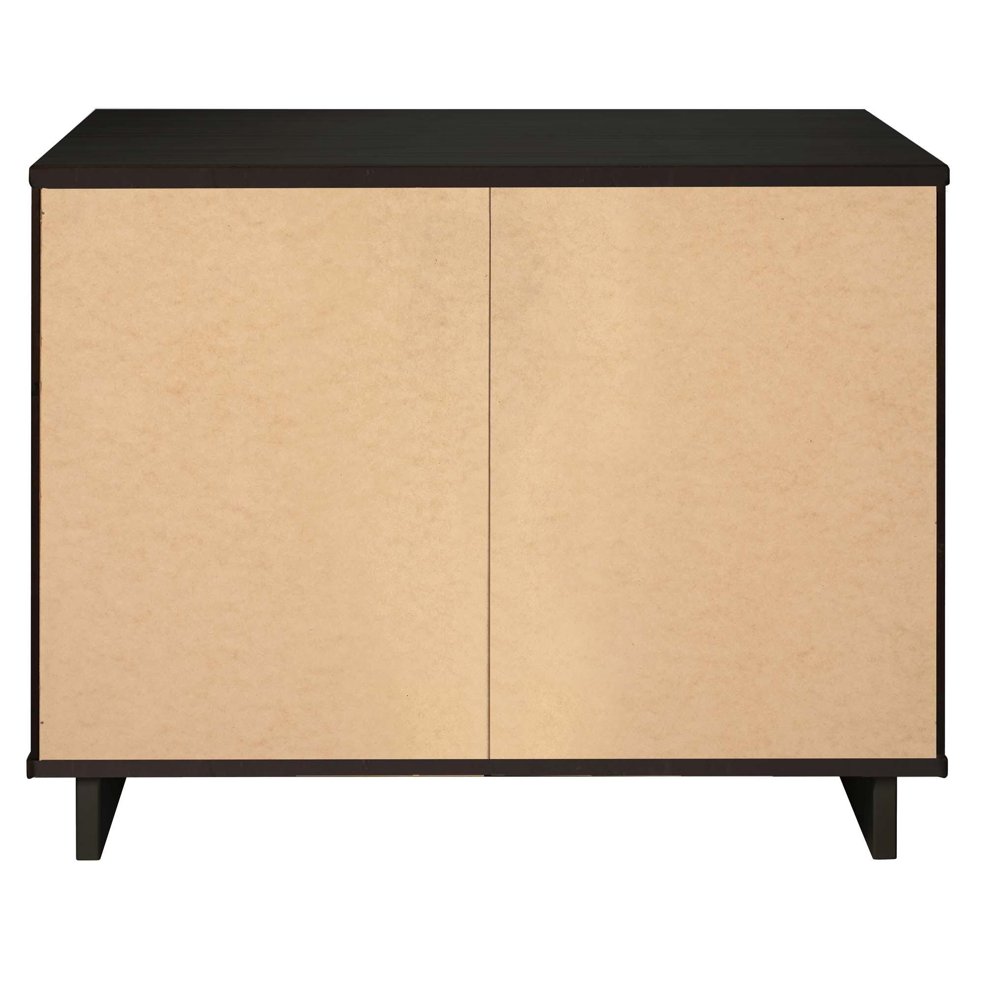 Manhattan Comfort Standard 38" 3 Drawer Dresser, Black, large