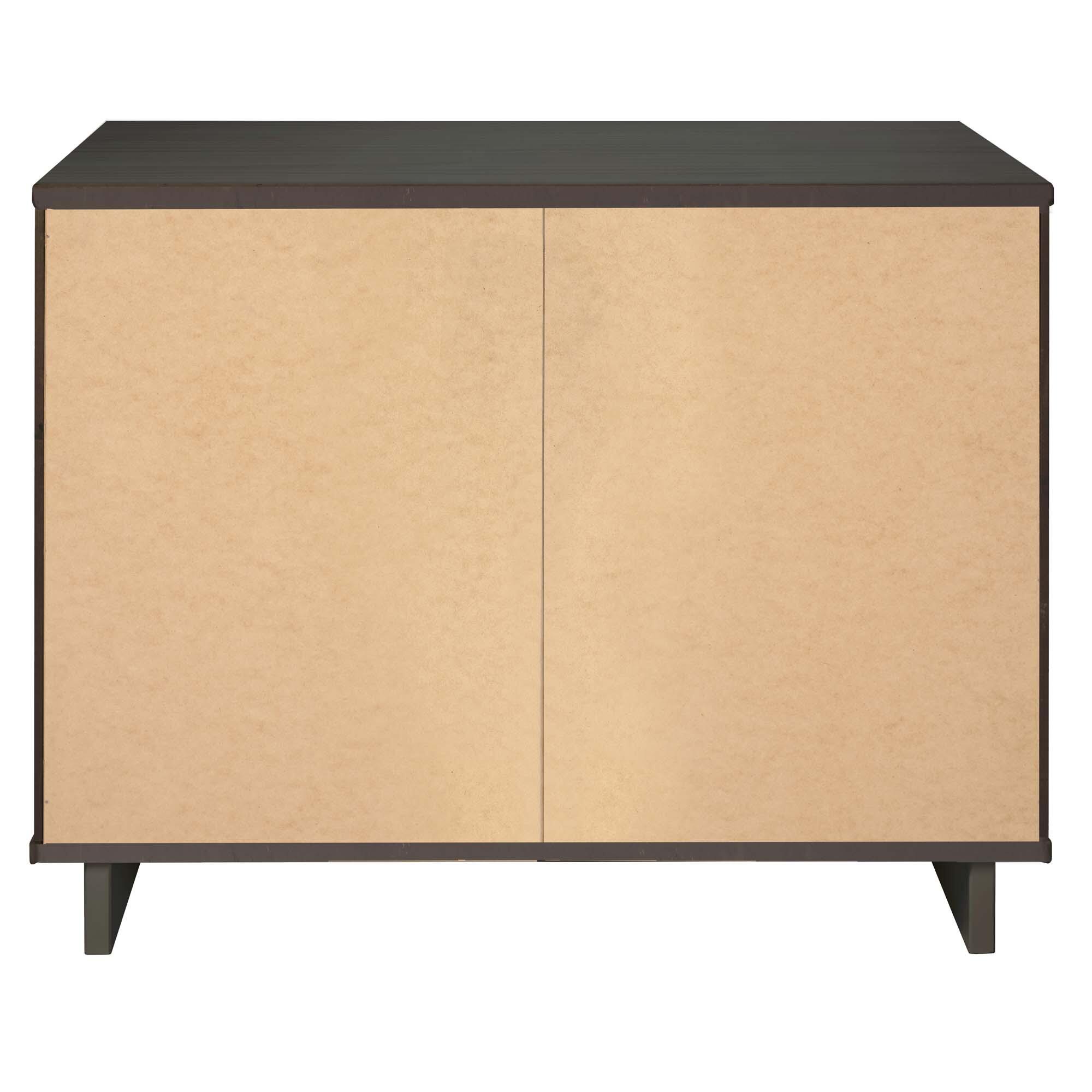 Manhattan Comfort Standard 38" 3 Drawer Dresser, Dark Gray, large