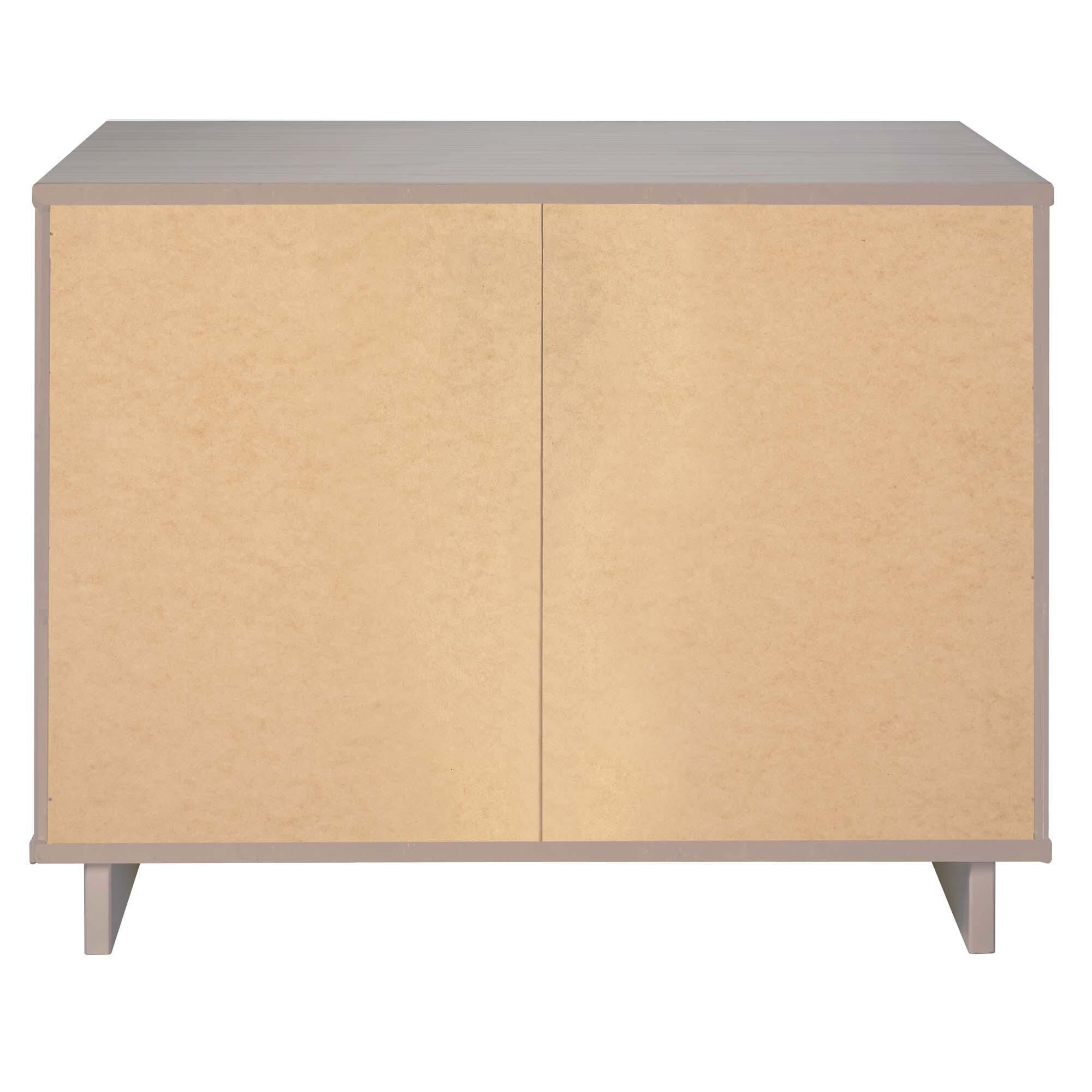 Manhattan Comfort Standard 38" 3 Drawer Dresser, Light Gray, large