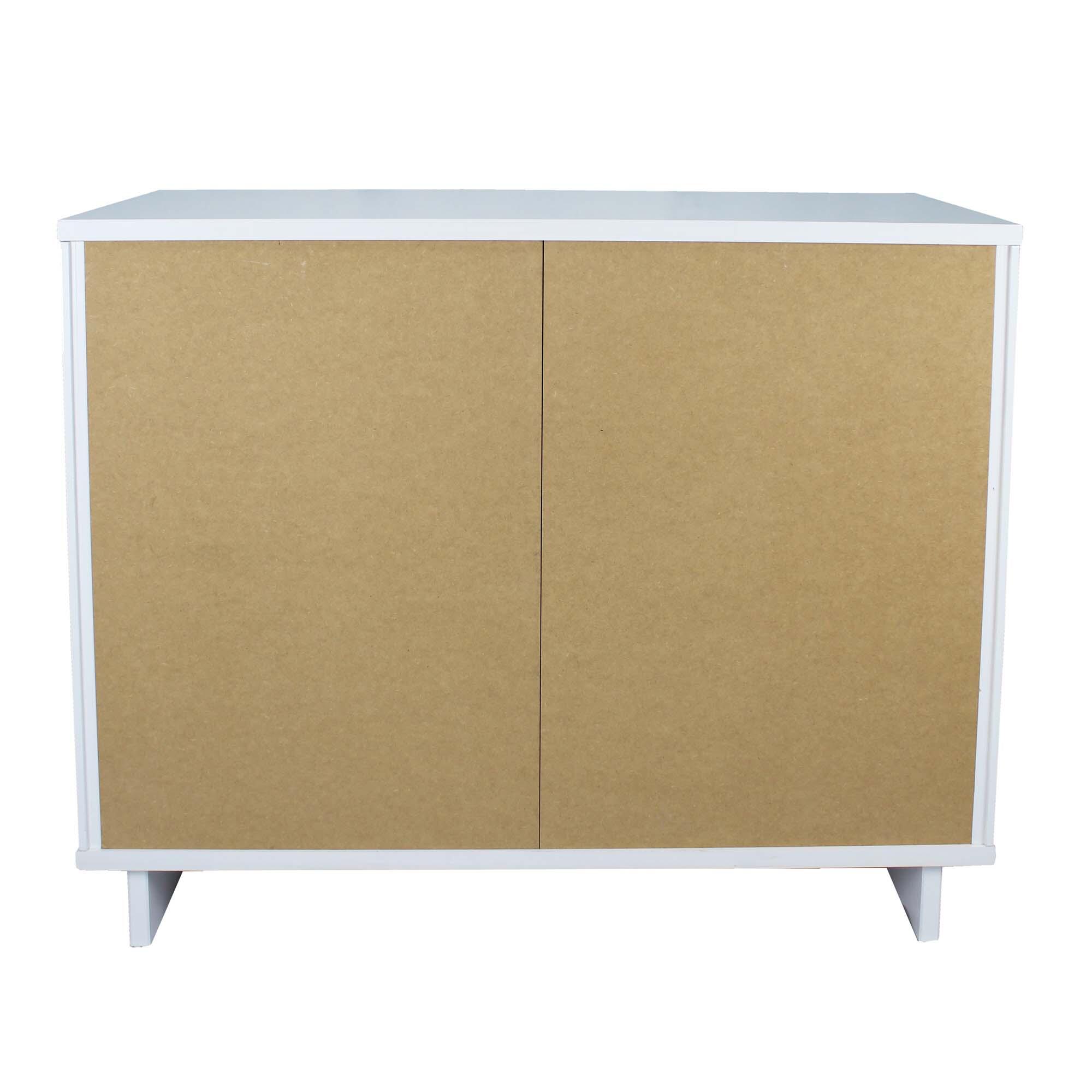 Manhattan Comfort Standard 38" 3 Drawer Dresser, White, large