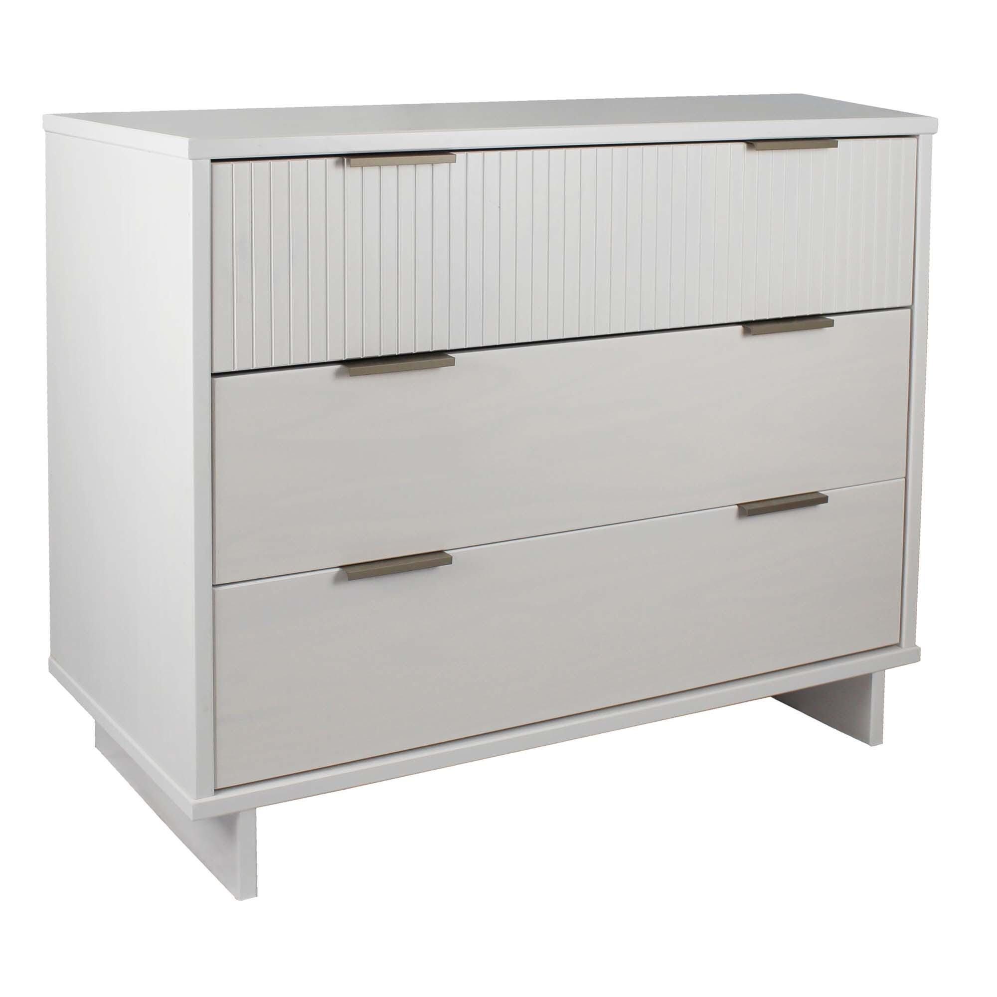 Manhattan Comfort Standard 38" 3 Drawer Dresser, White, large