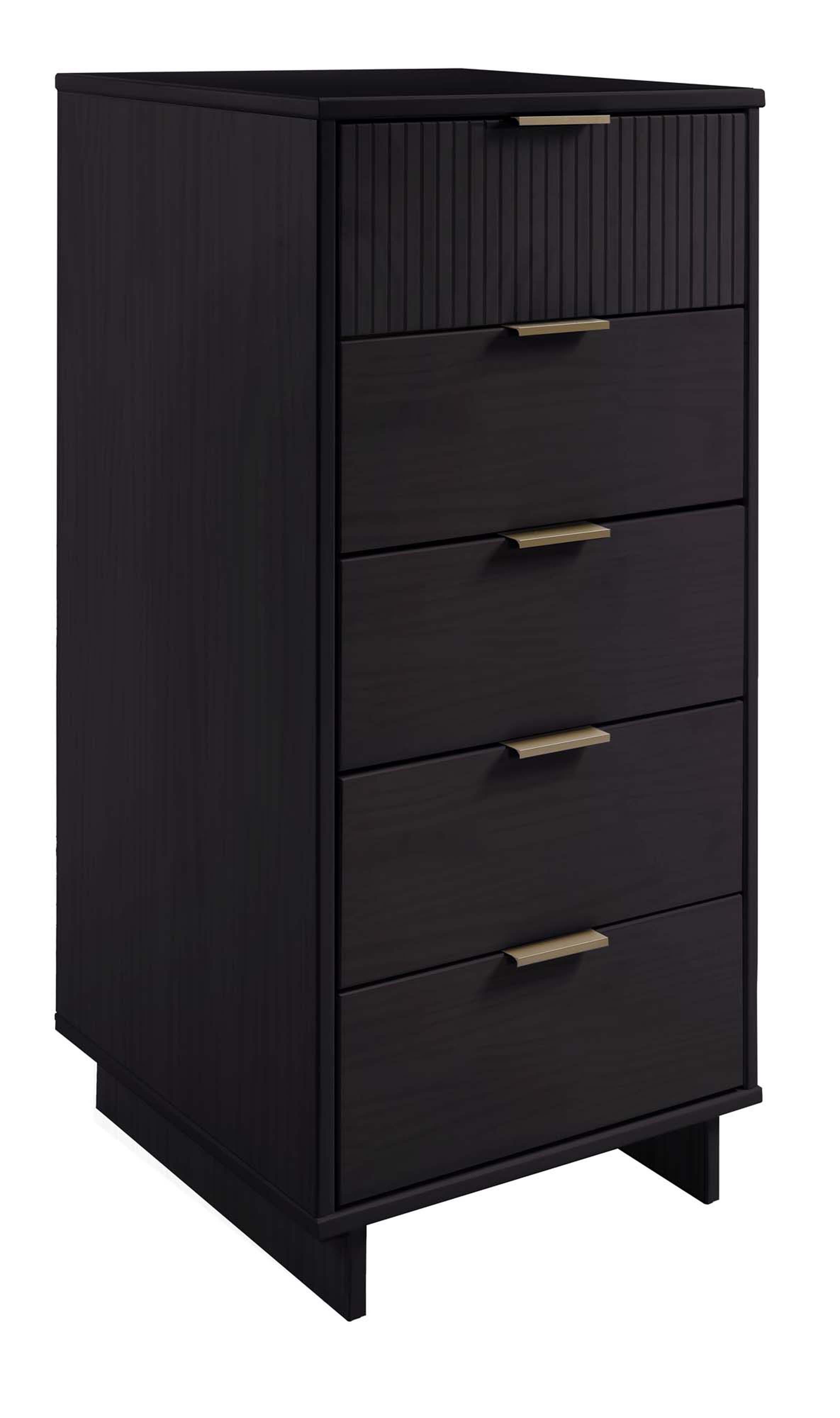 Manhattan Comfort 23" 5 Drawer Dresser, Black, large
