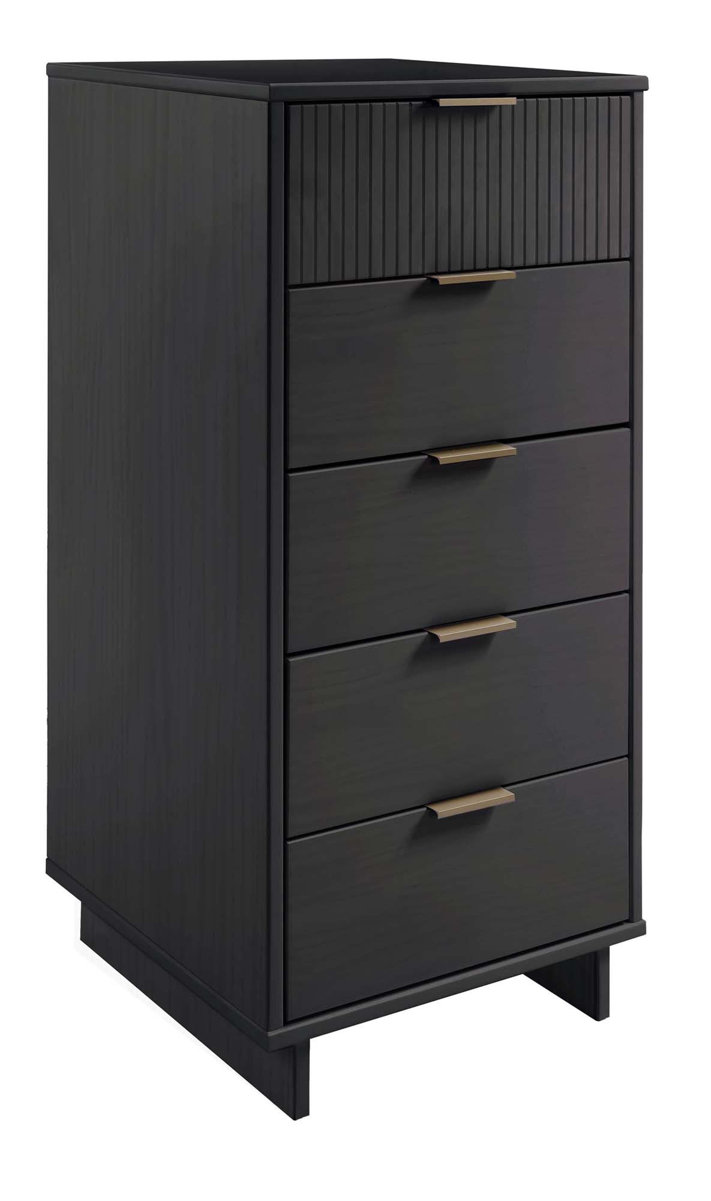 Manhattan Comfort 23" 5 Drawer Dresser, Dark Gray, large