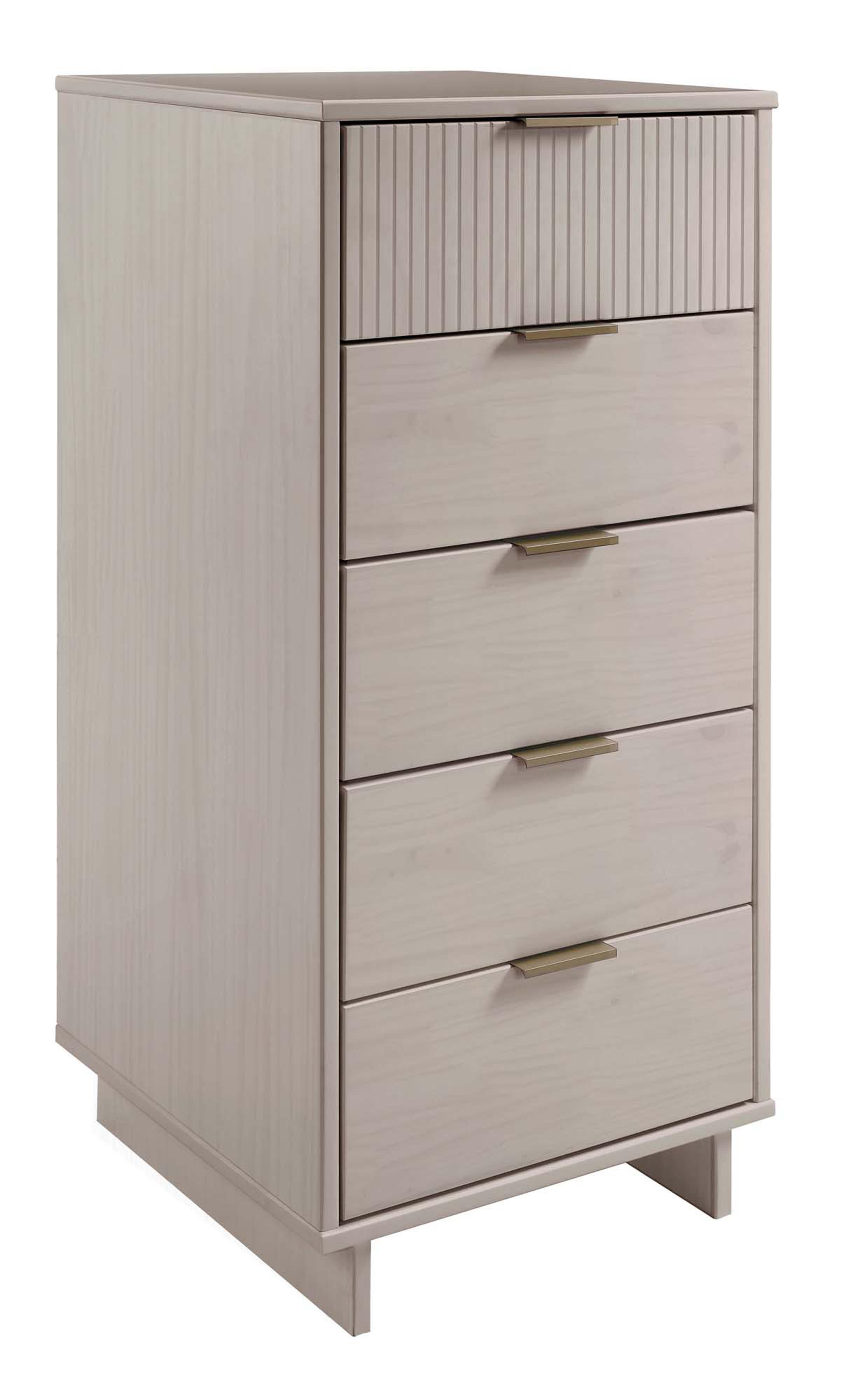 Manhattan Comfort 23" 5 Drawer Dresser, Light Gray, large