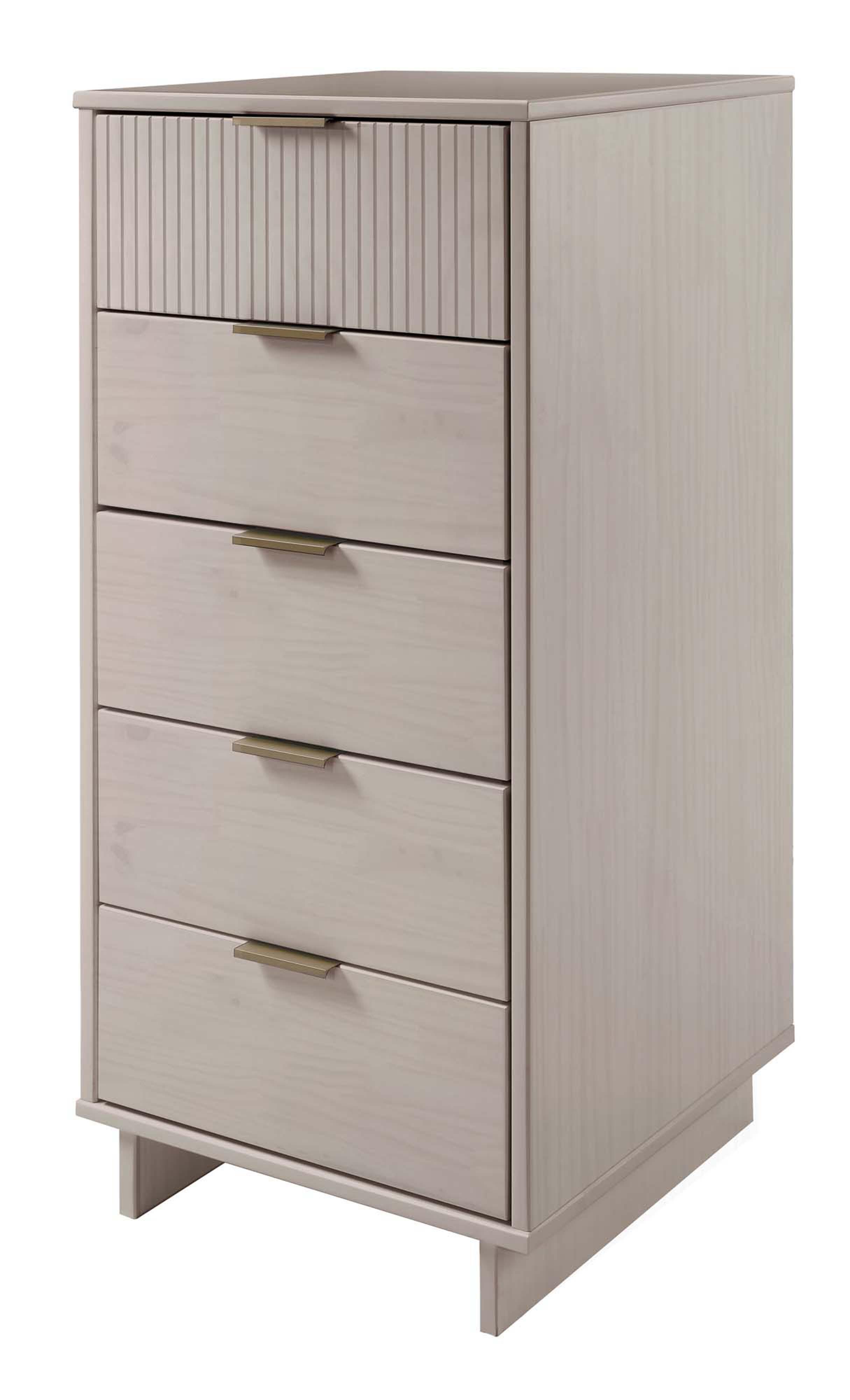 Manhattan Comfort 23" 5 Drawer Dresser, Light Gray, large
