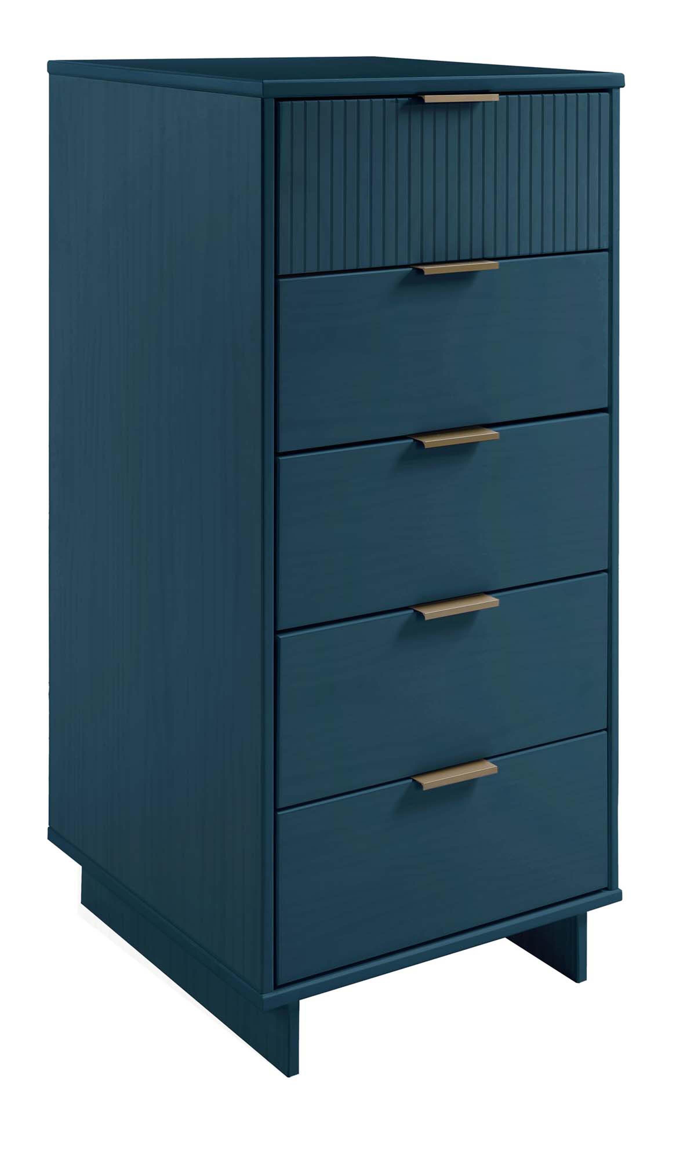 Manhattan Comfort 23" 5 Drawer Dresser, Midnight Blue, large