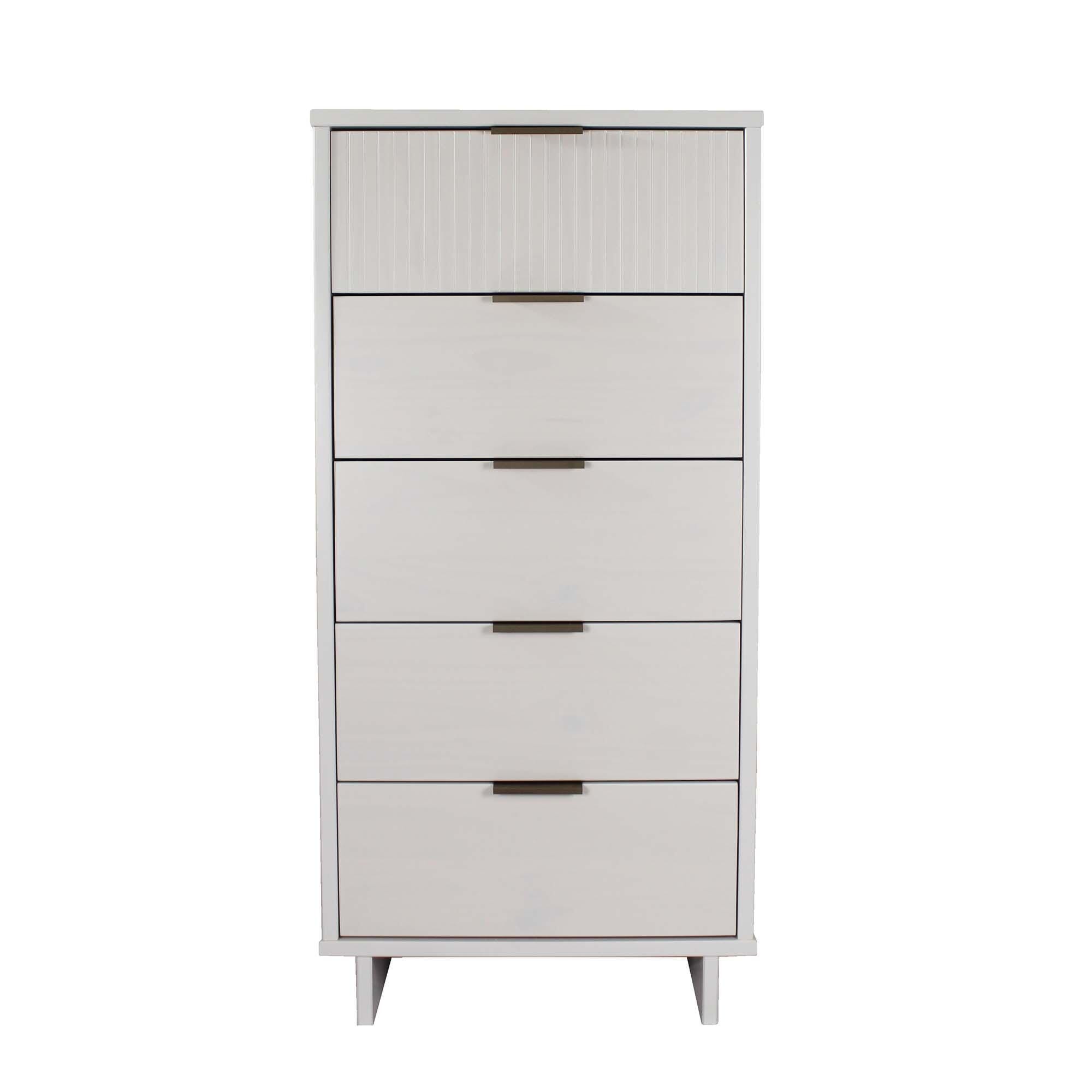 Manhattan Comfort 23" 5 Drawer Dresser, White, large