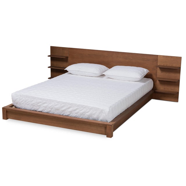 Baxton Studio Elina King Platform Bed With Storage
