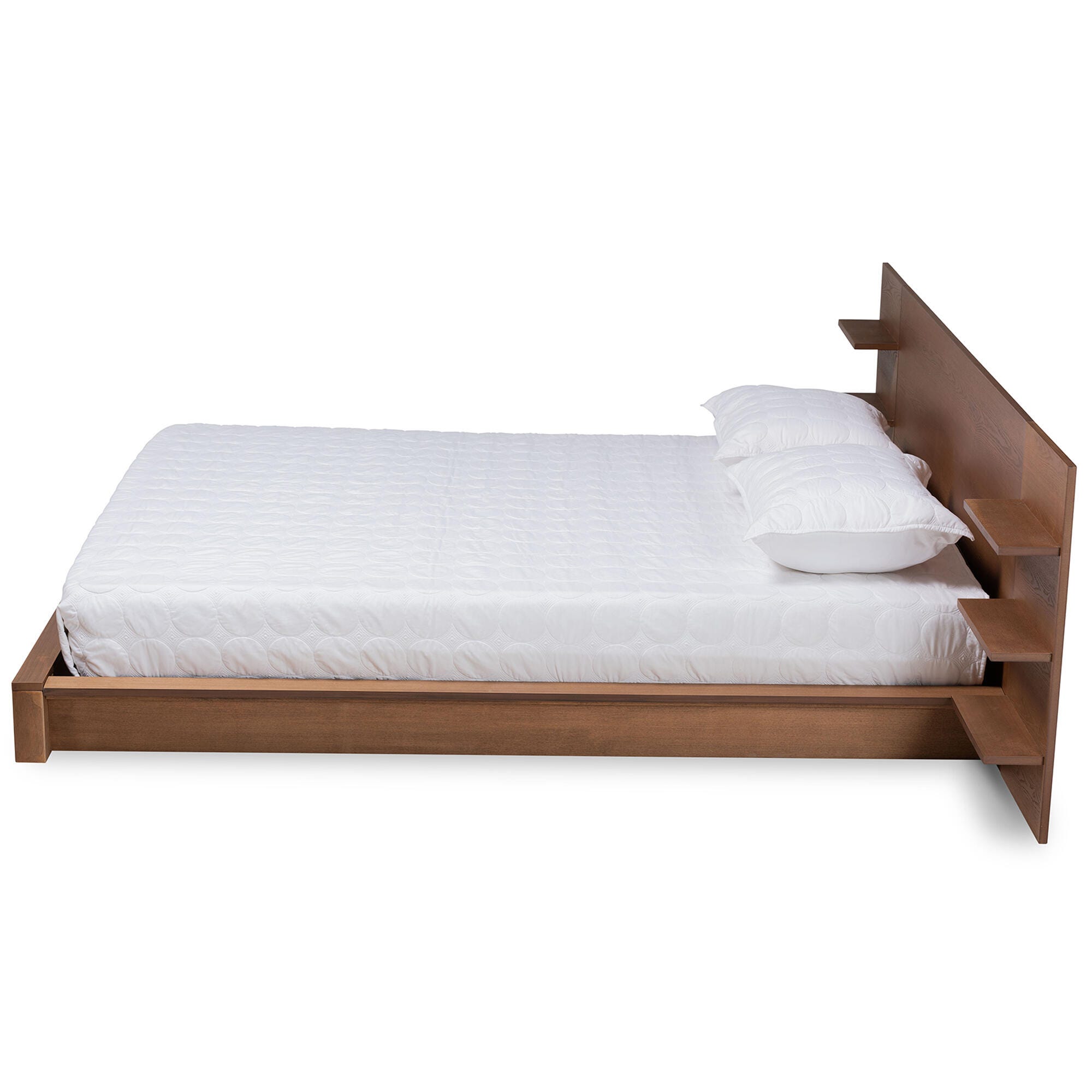 Baxton Studio Elina King Platform Bed With Storage, , large