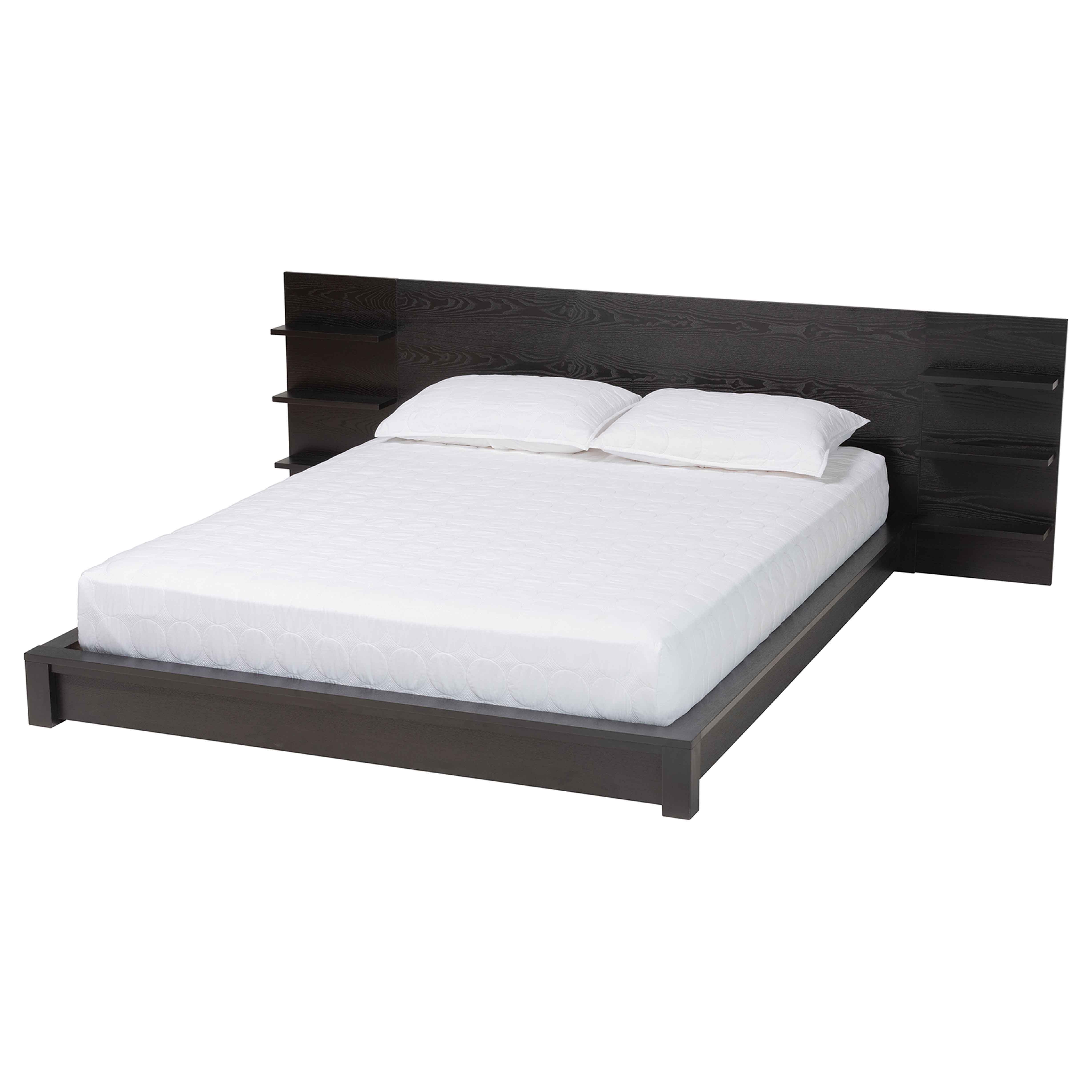 Baxton Studio Elina Queen Platform Bed With Storage, , large