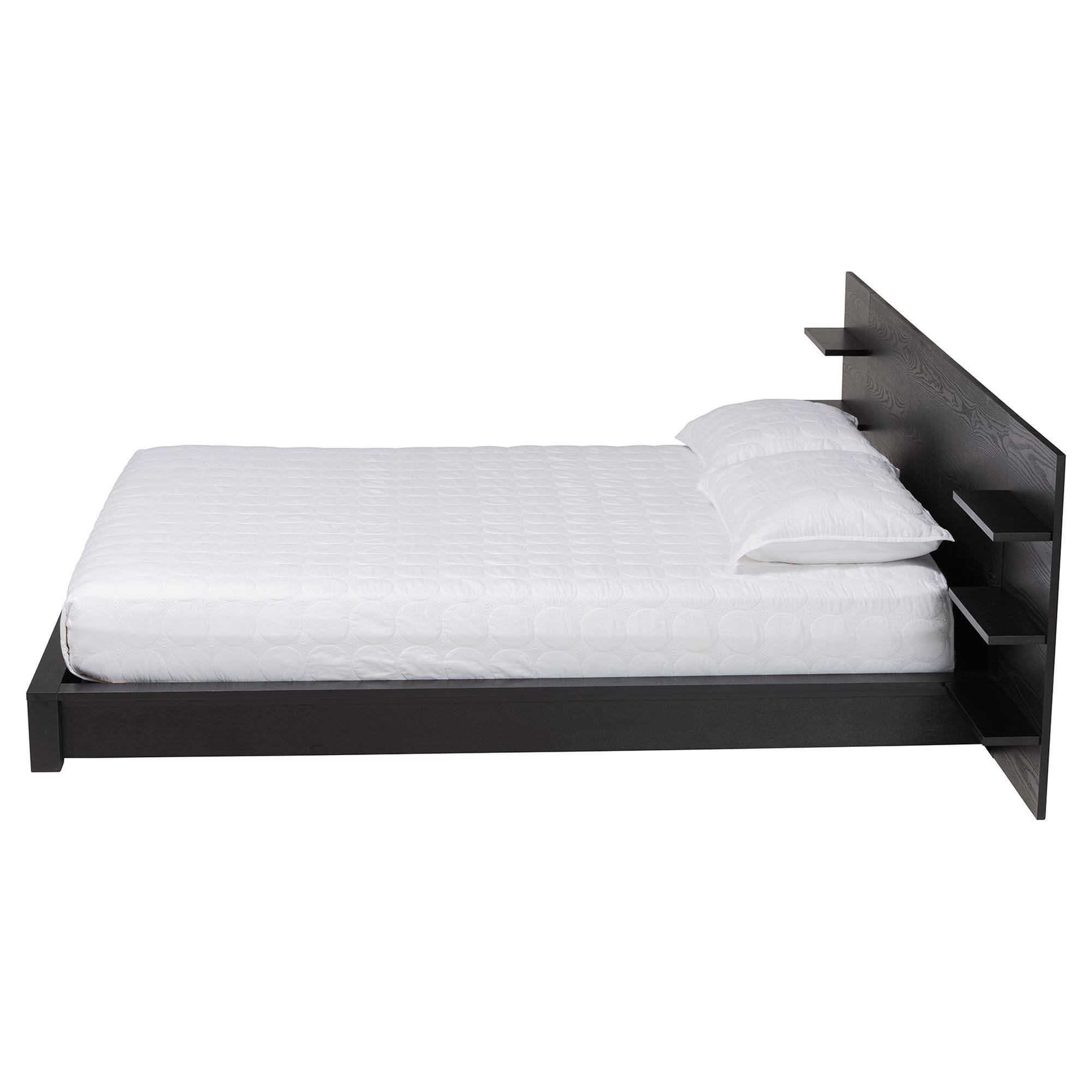Baxton Studio Elina Queen Platform Bed With Storage, , large