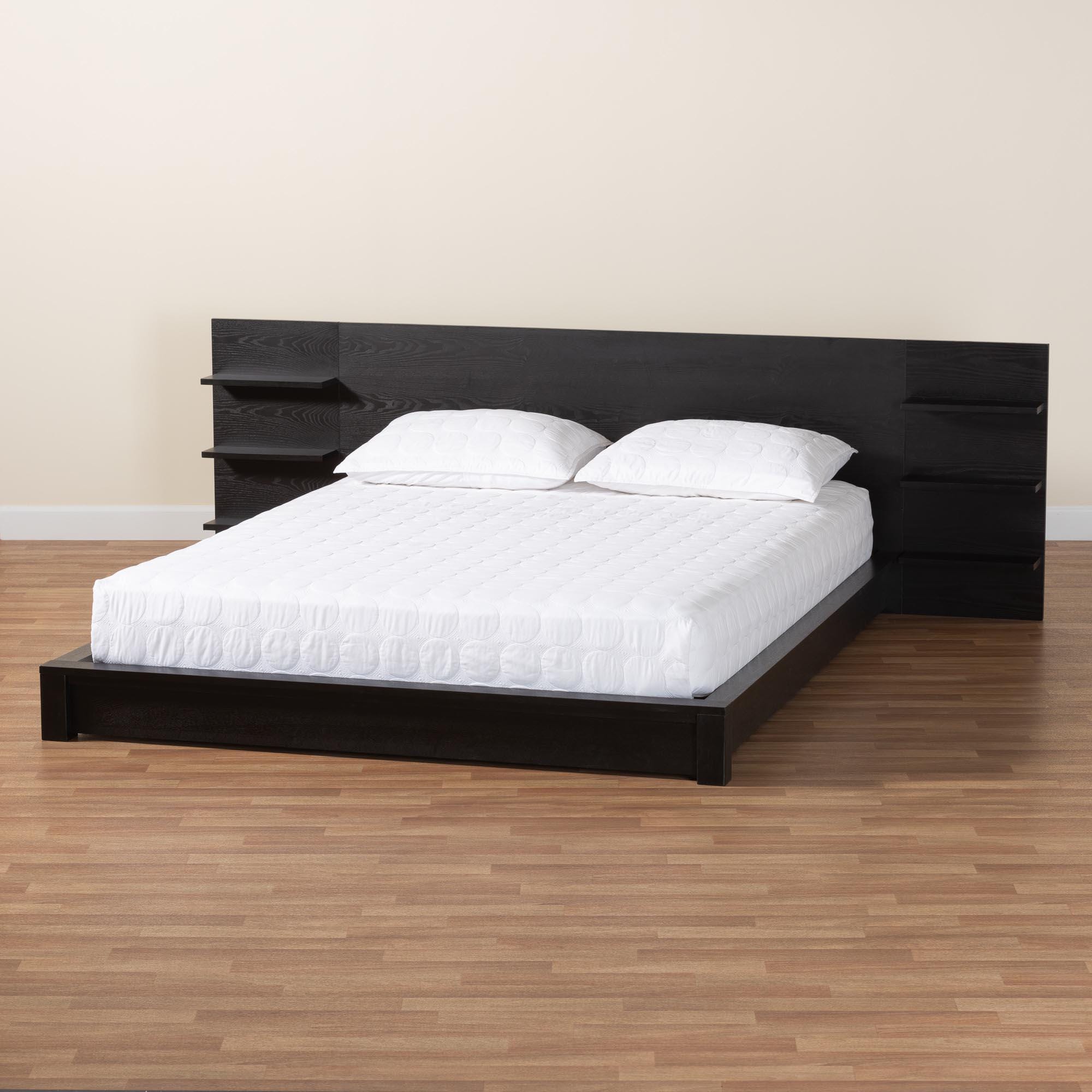 Baxton Studio Elina Queen Platform Bed With Storage, , large