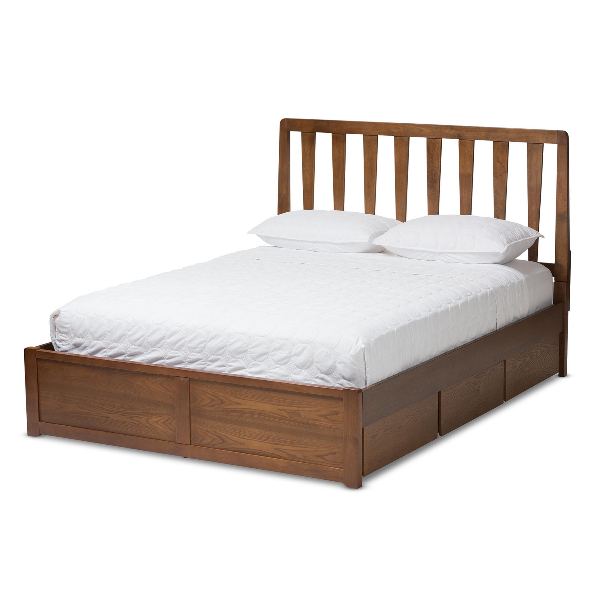 Baxton Studio Raurey Queen Platform Bed With Storage, , large