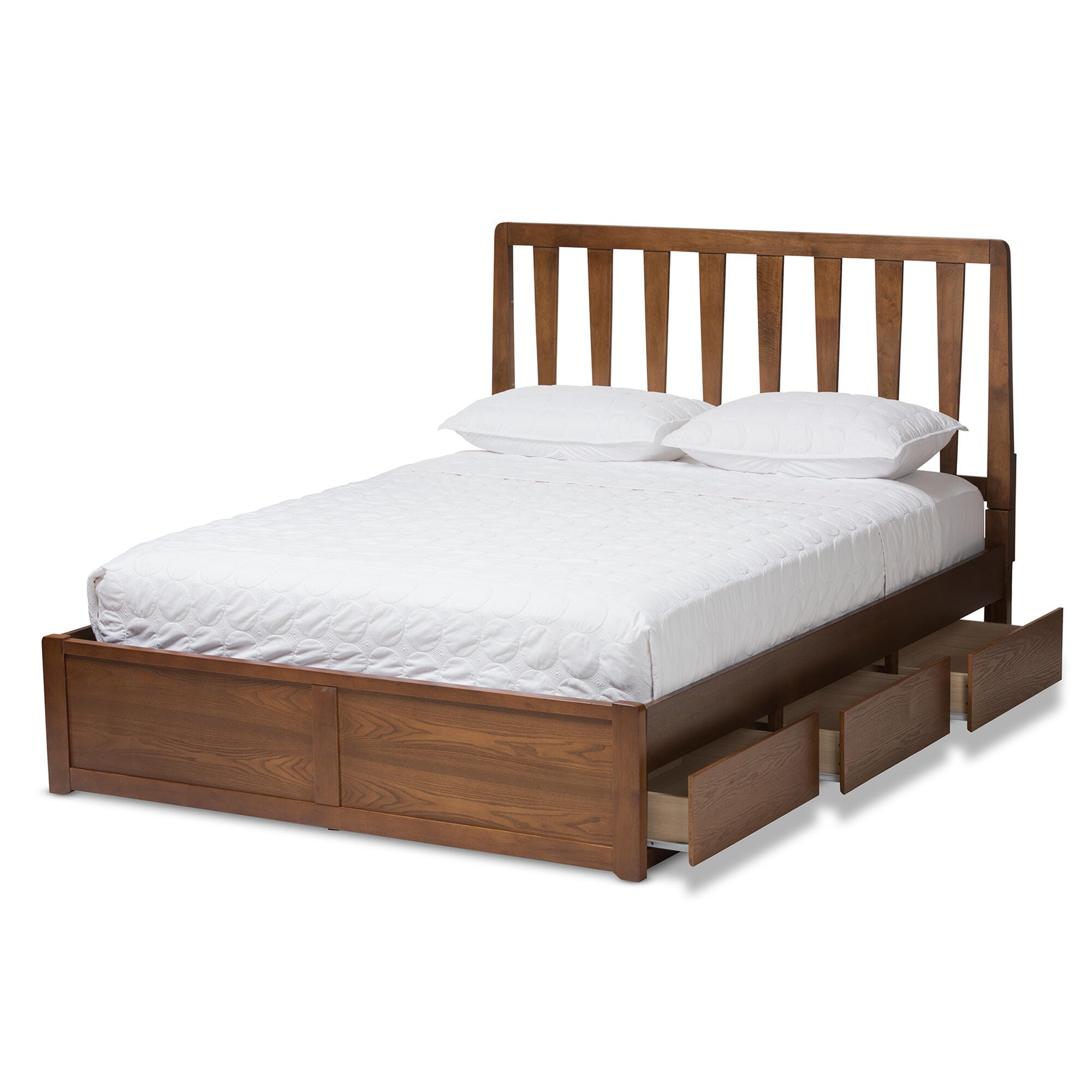 Baxton Studio Raurey Queen Platform Bed With Storage, , large