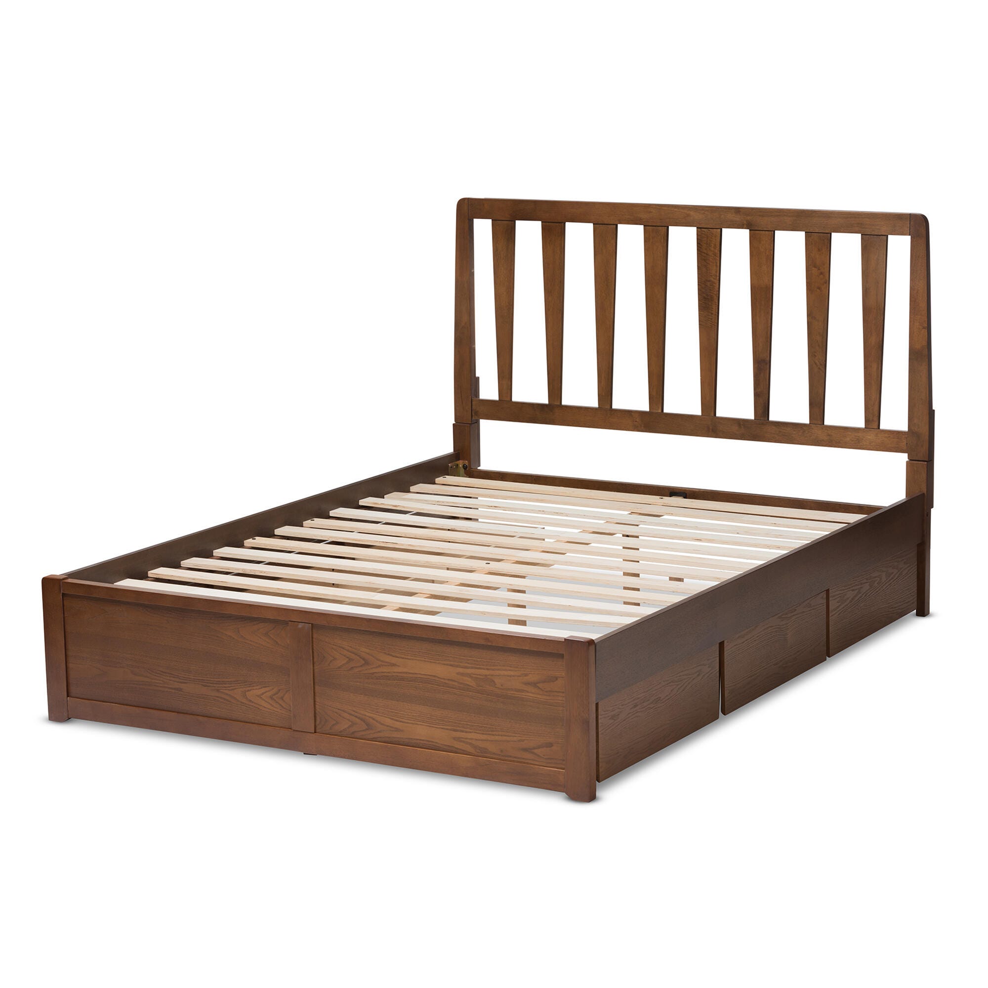 Baxton Studio Raurey Queen Platform Bed With Storage, , large