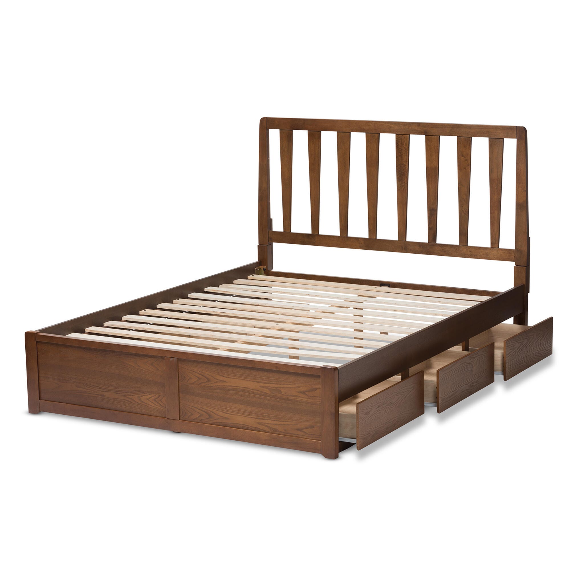Baxton Studio Raurey Queen Platform Bed With Storage, , large