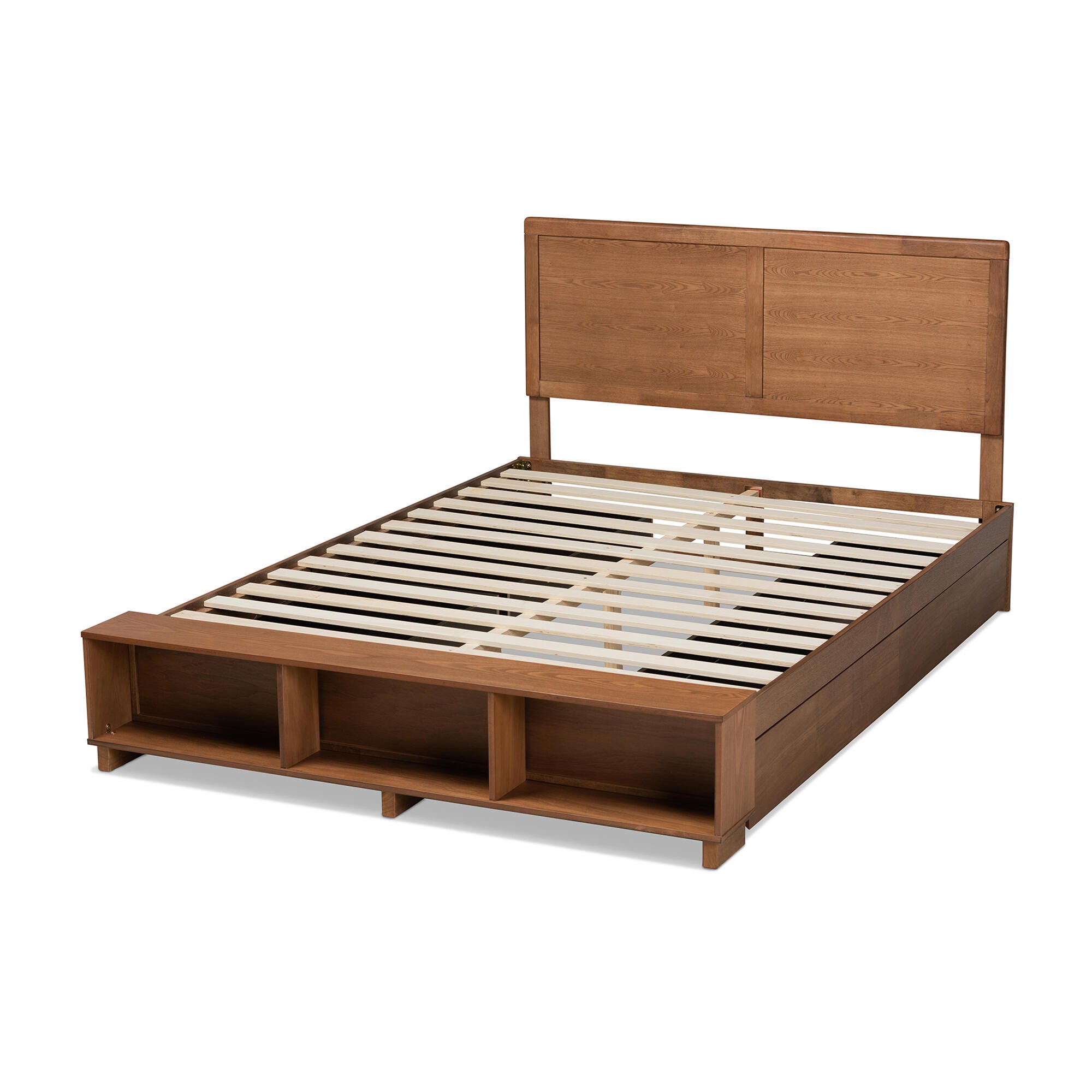 Baxton Studio Tamsin Queen Platform Bed With Storage, , large