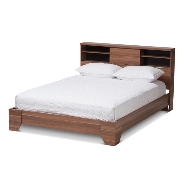 Baxton Studio Vanda Queen Platform Bed With Storage
