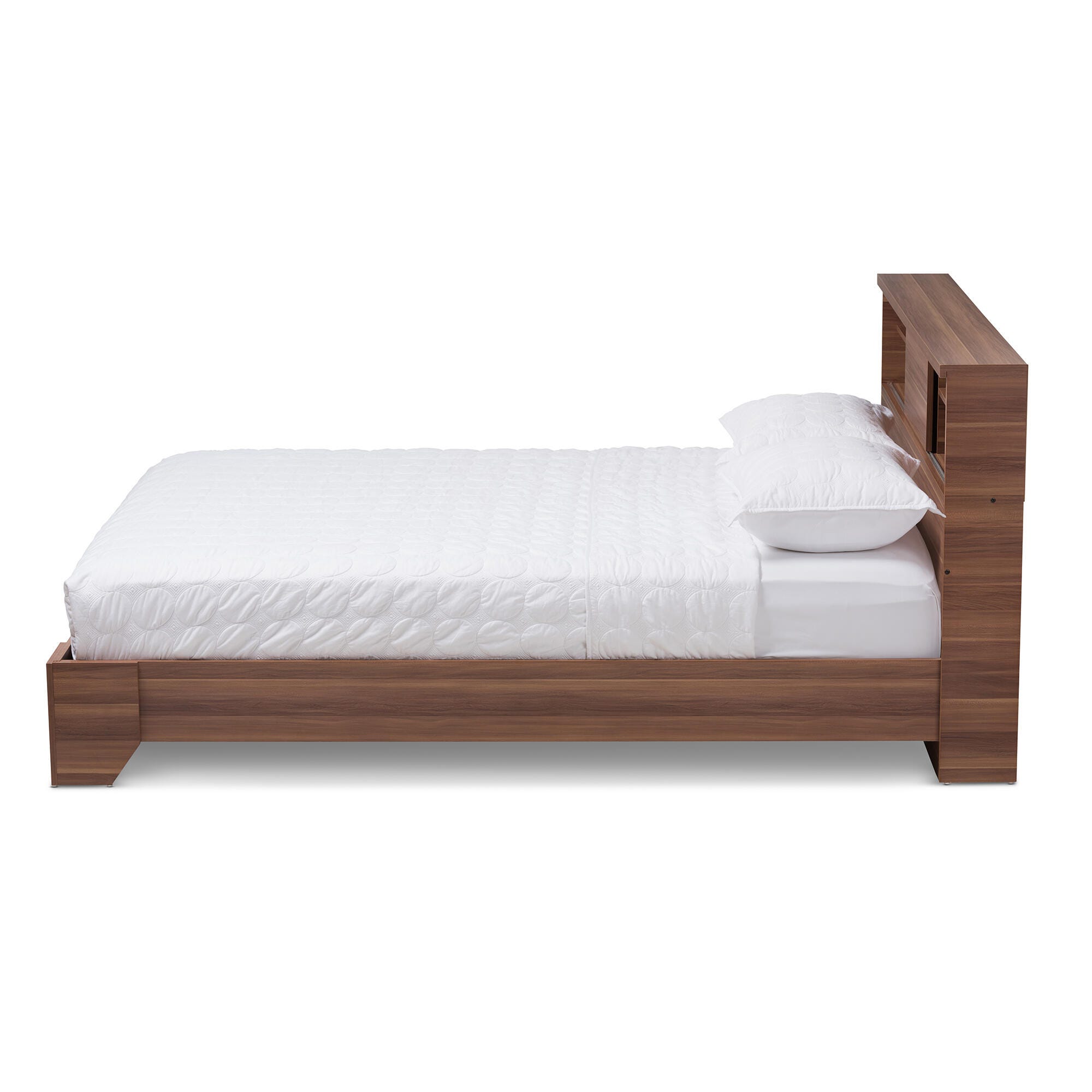 Baxton Studio Vanda Queen Platform Bed With Storage, , large