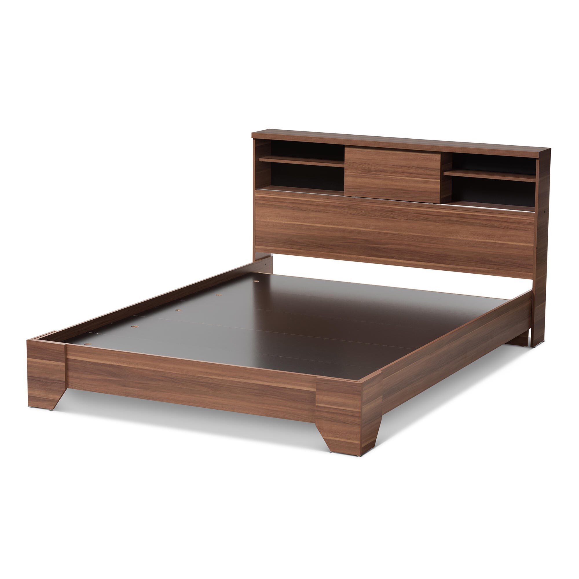 Baxton Studio Vanda Queen Platform Bed With Storage, , large