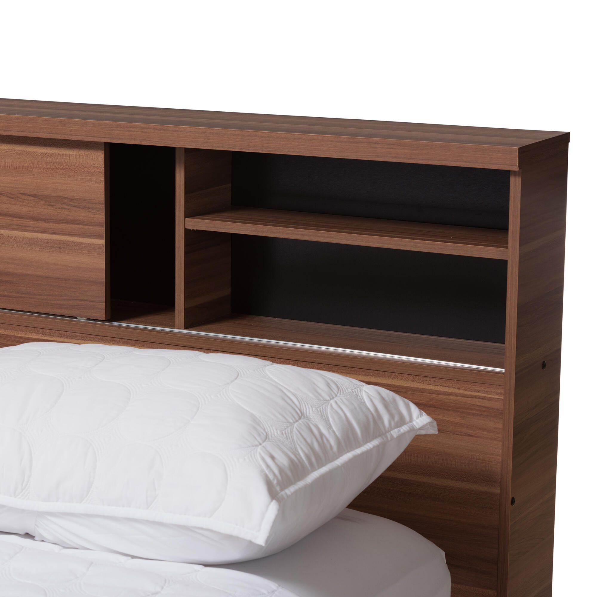 Baxton Studio Vanda Queen Platform Bed With Storage, , large