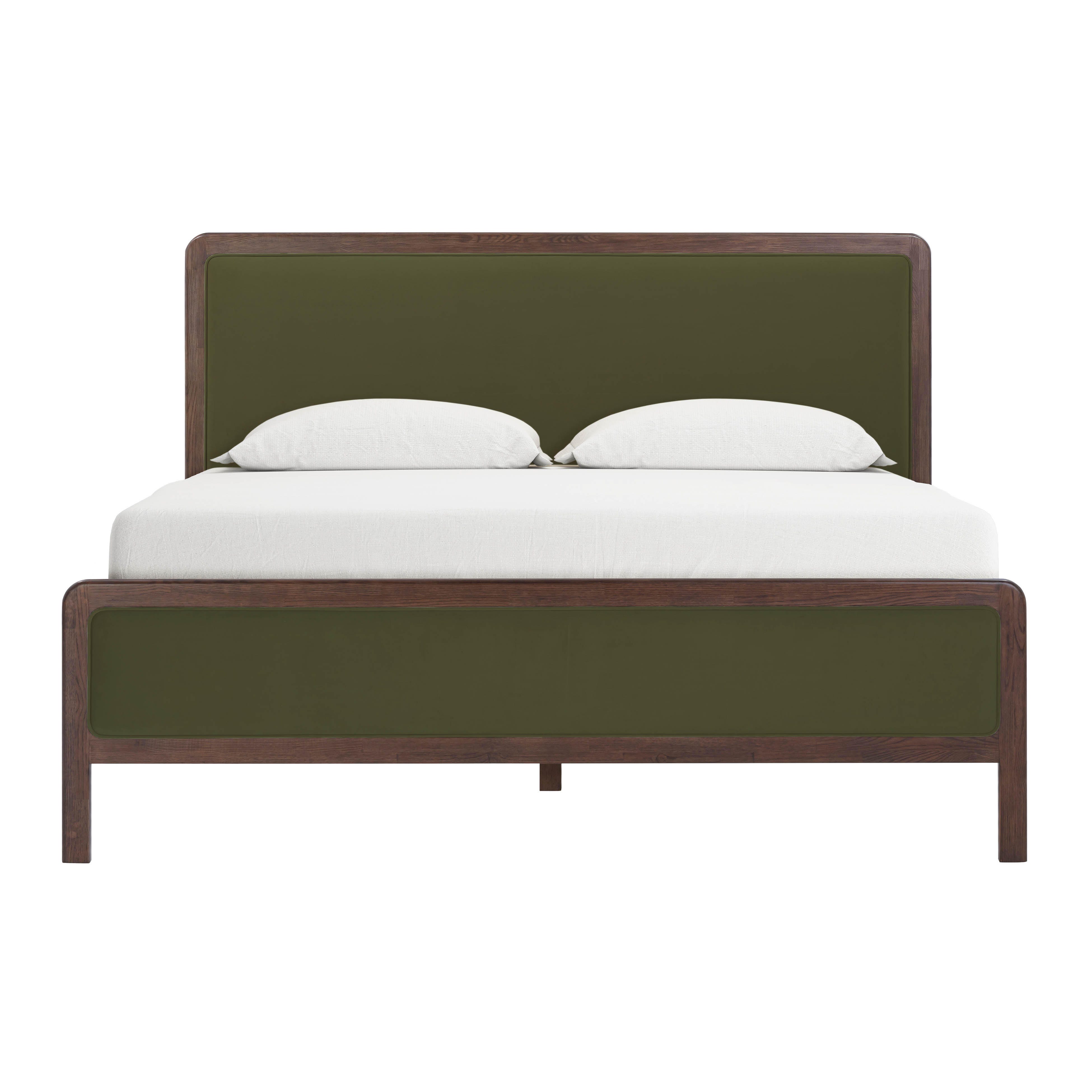 TOV Furniture Hella King Panel Bed, Forest Green, large