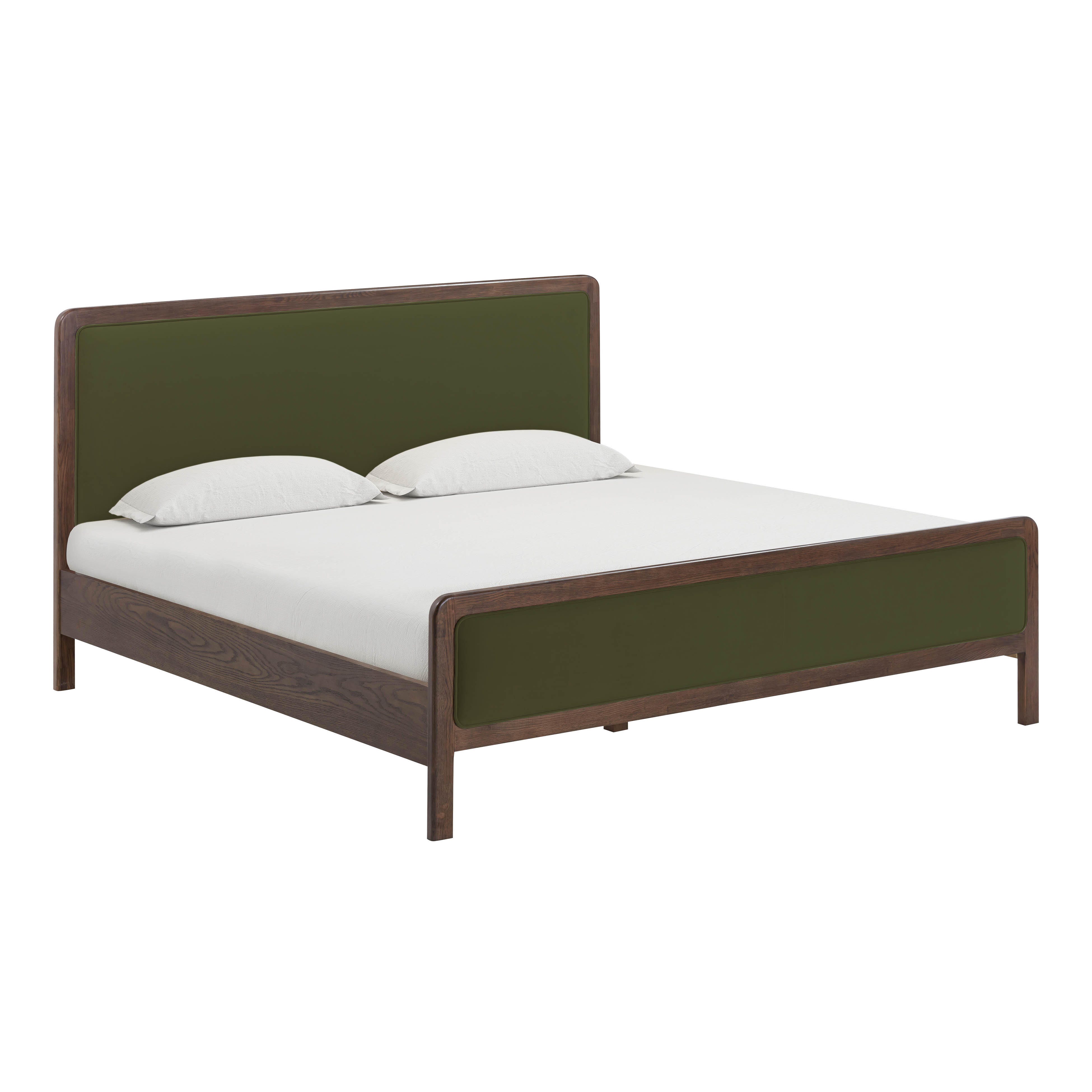 TOV Furniture Hella Queen Panel Bed, Forest Green, large