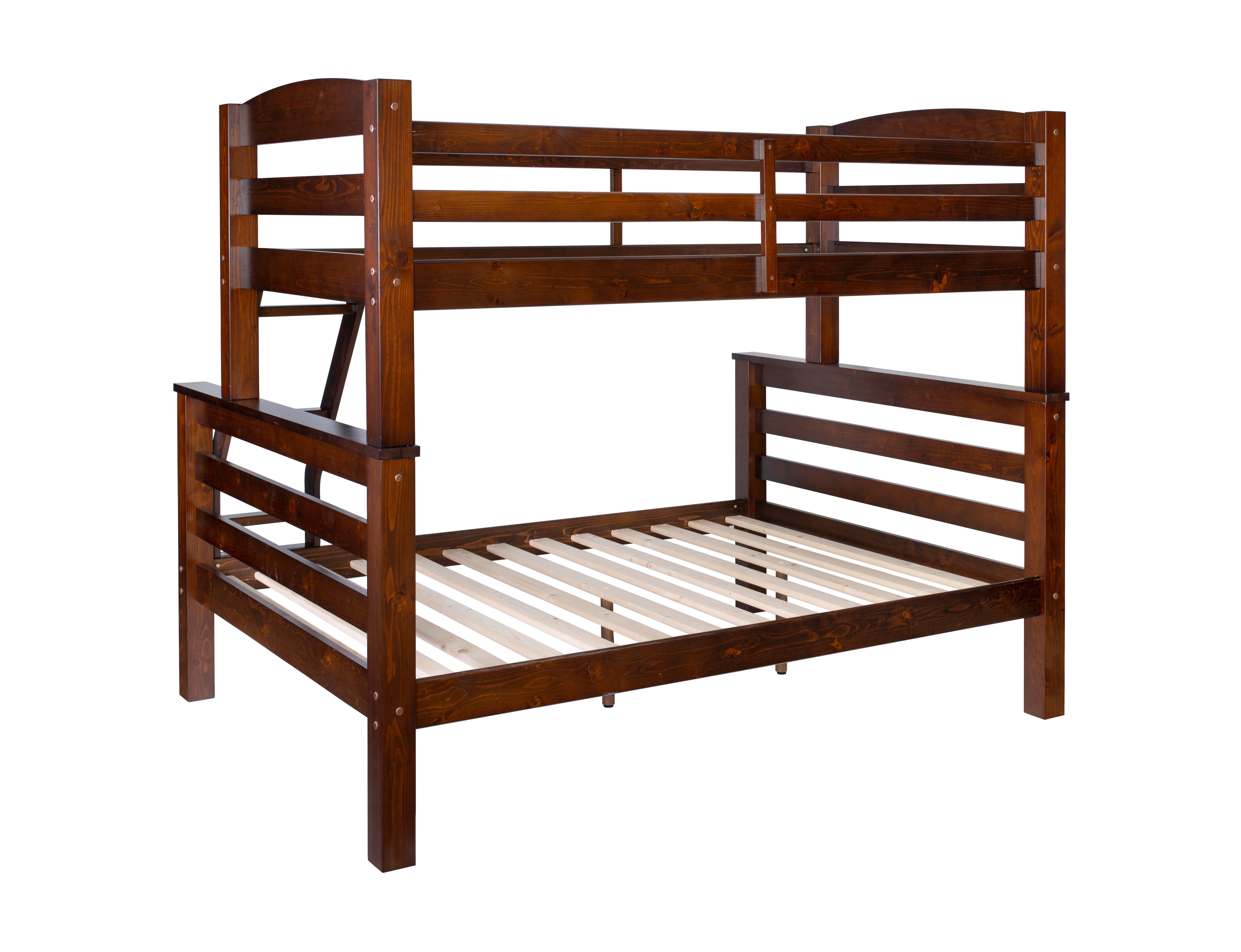 Linon Cale Twin Over Full Bunk Bed, Espresso, large
