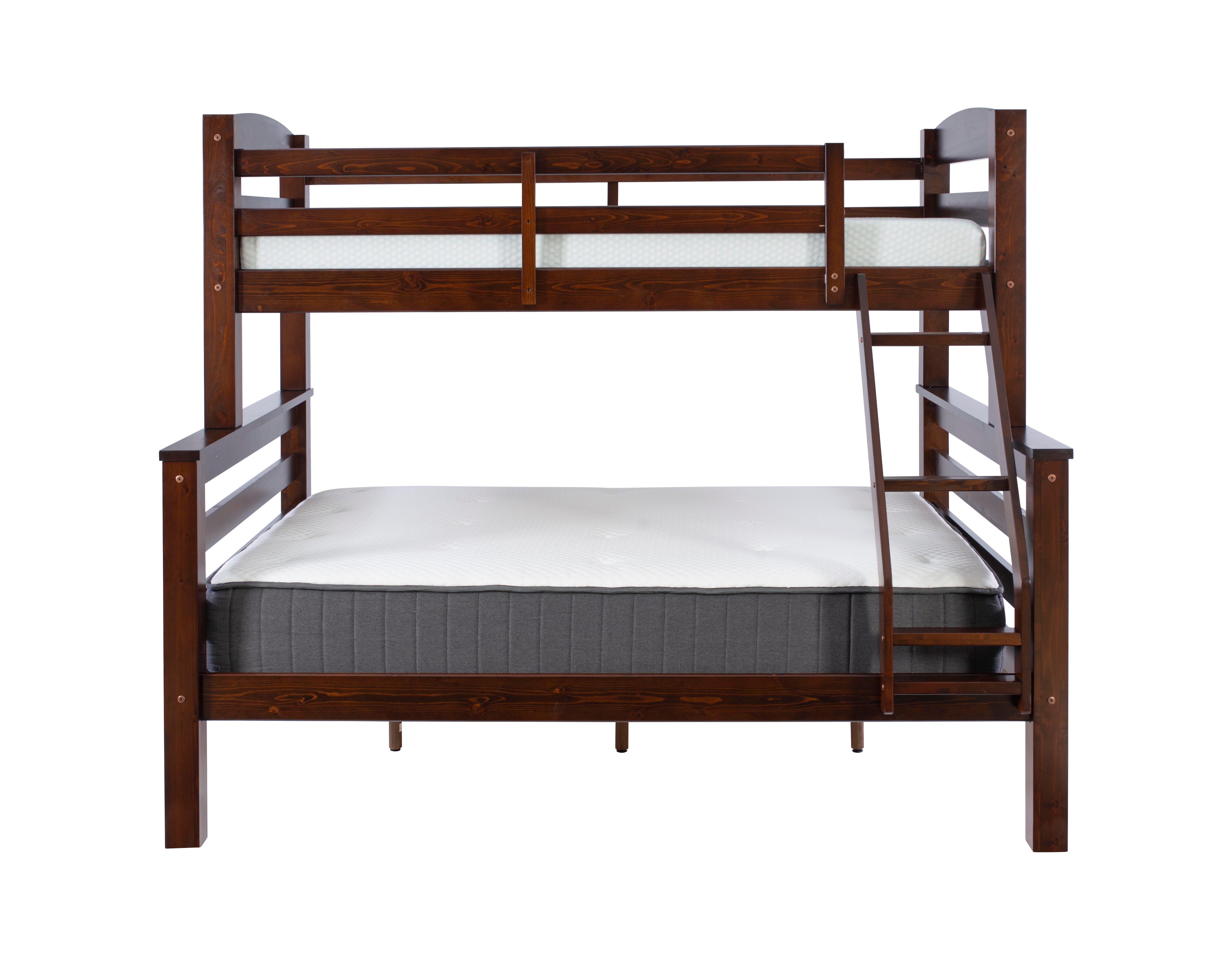 Linon Cale Twin Over Full Bunk Bed, Espresso, large