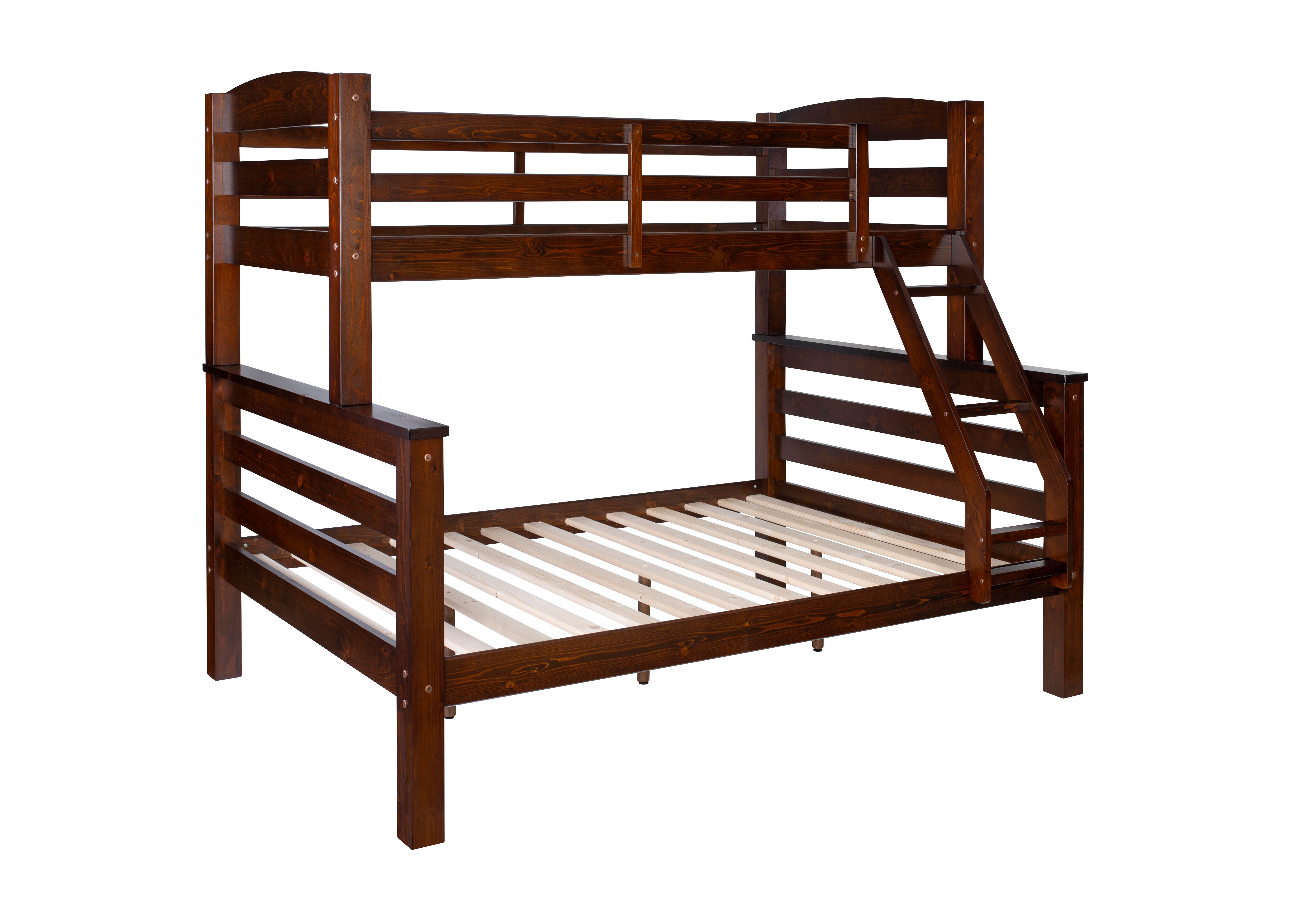Linon Cale Twin Over Full Bunk Bed, Espresso, large