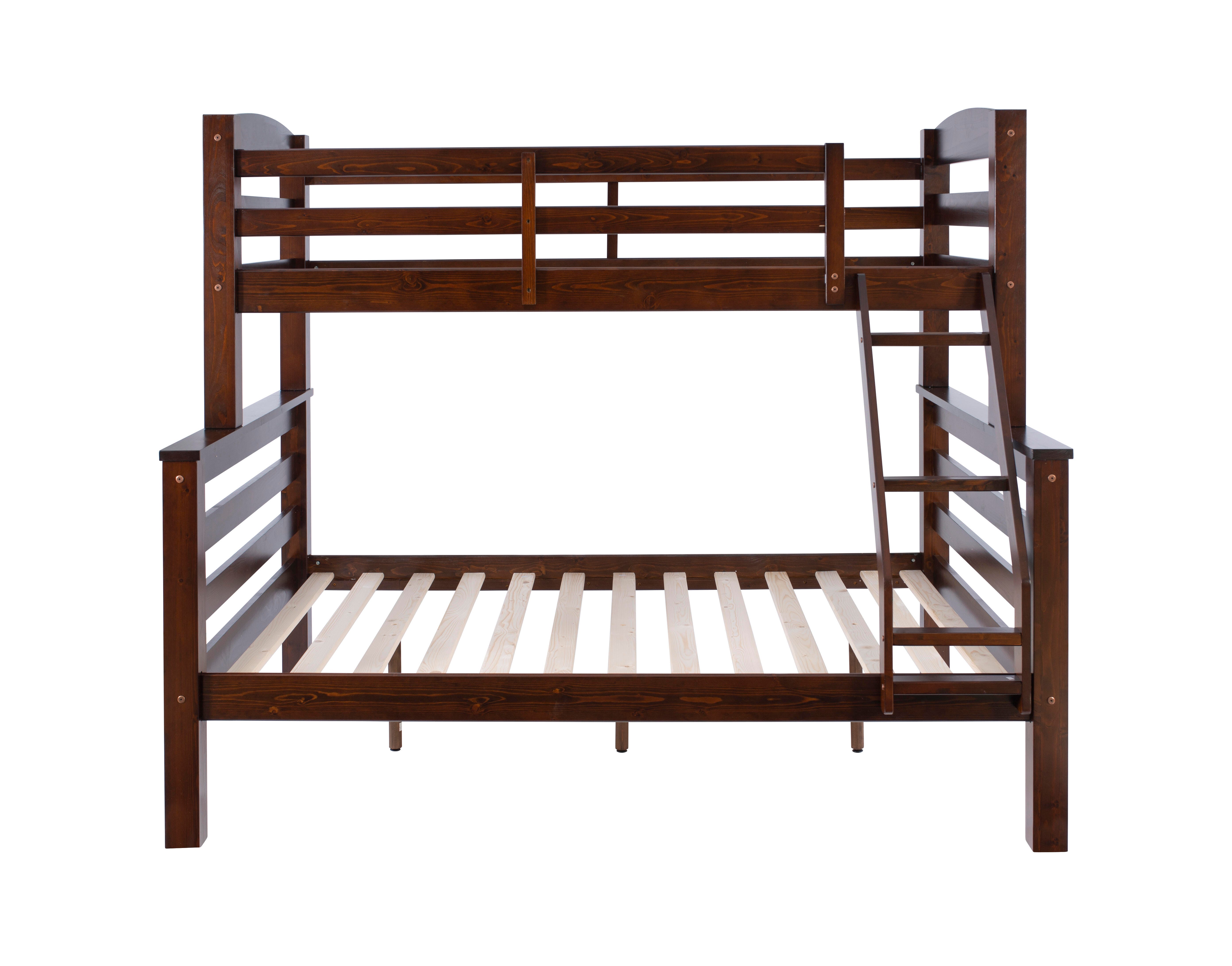 Linon Cale Twin Over Full Bunk Bed, Espresso, large