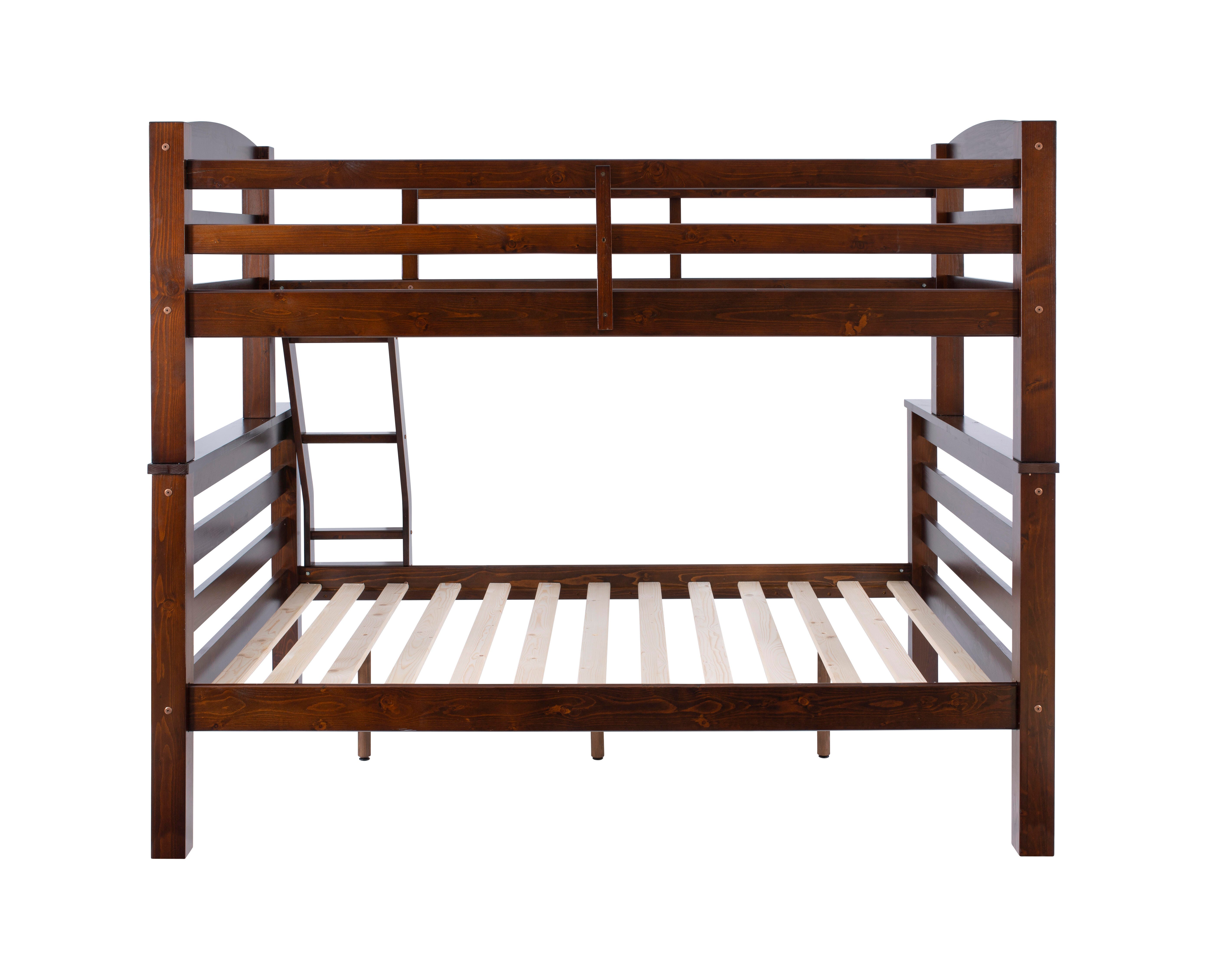 Linon Cale Twin Over Full Bunk Bed, Espresso, large