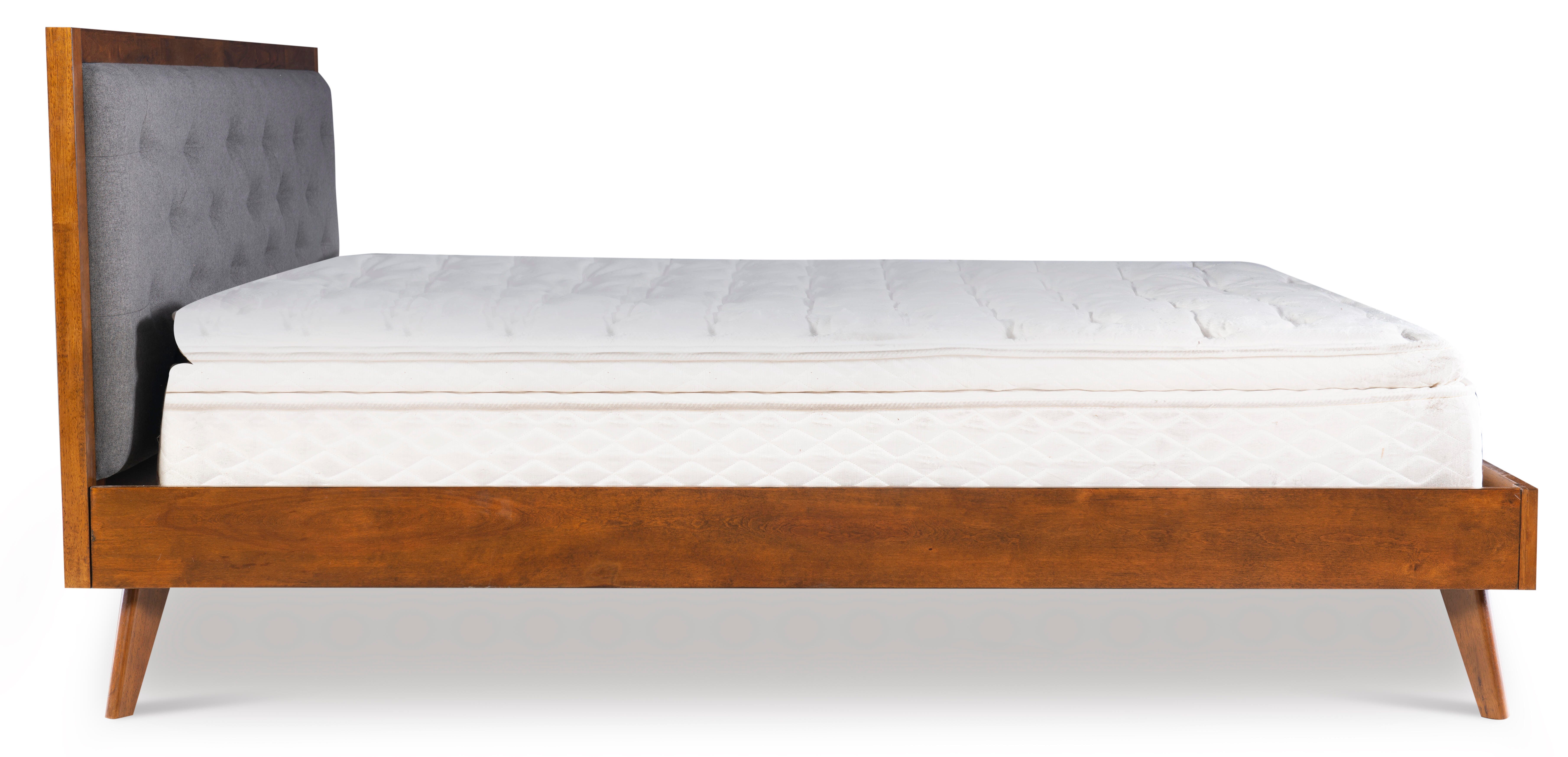 Linon Adair King Platform Bed, Brown/Gray, large
