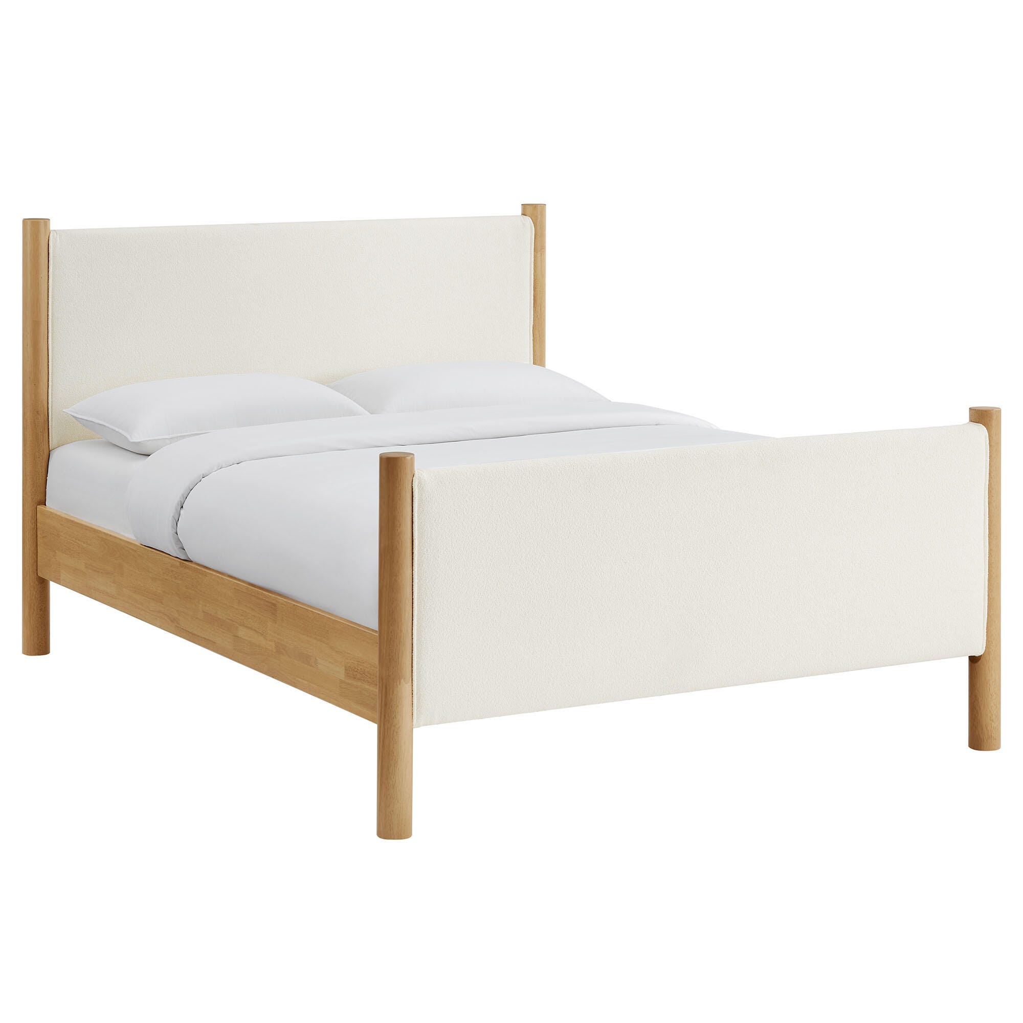 Modway Maven Full Platform Bed, Feather White/Oak, large