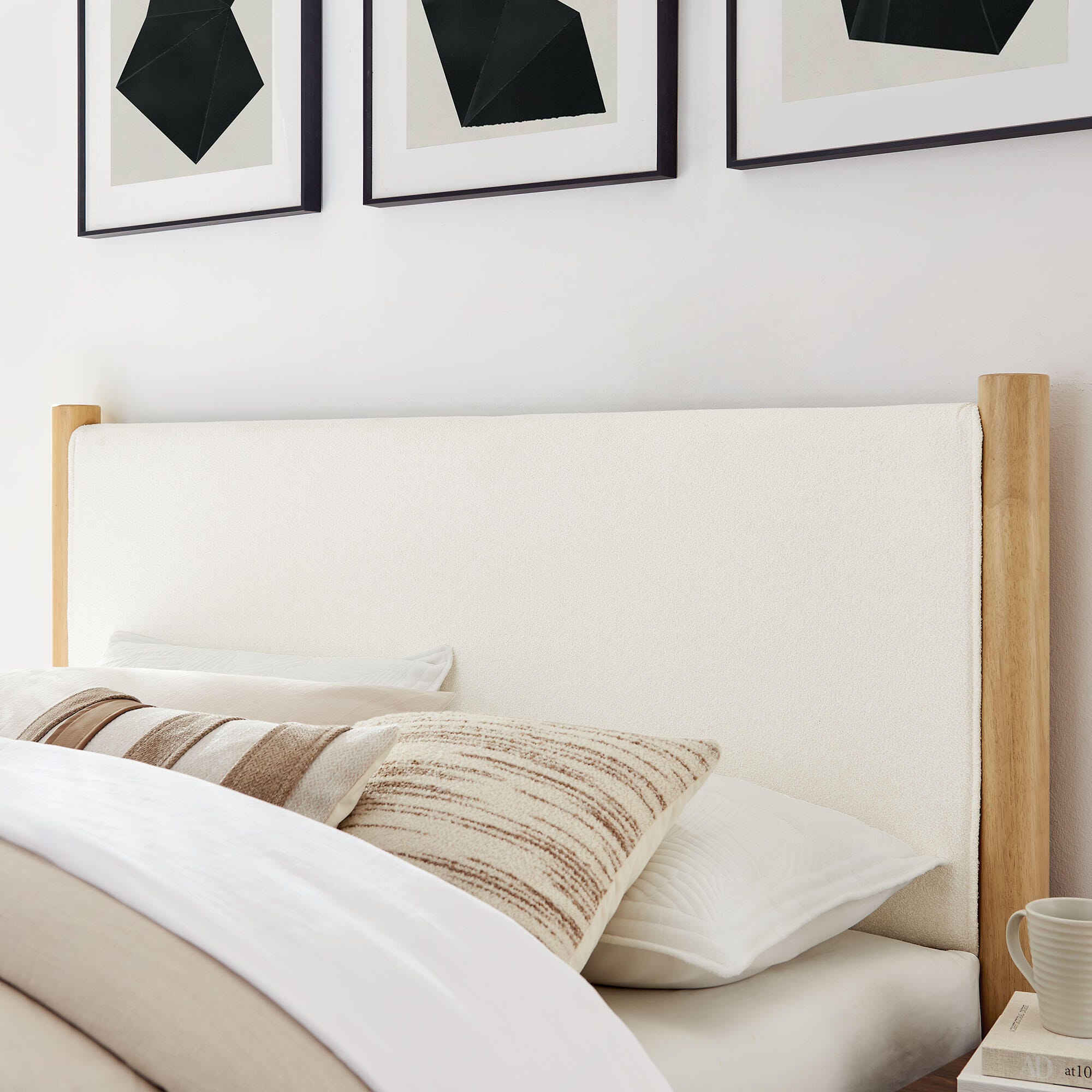 Modway Maven Full Platform Bed, Feather White/Oak, large