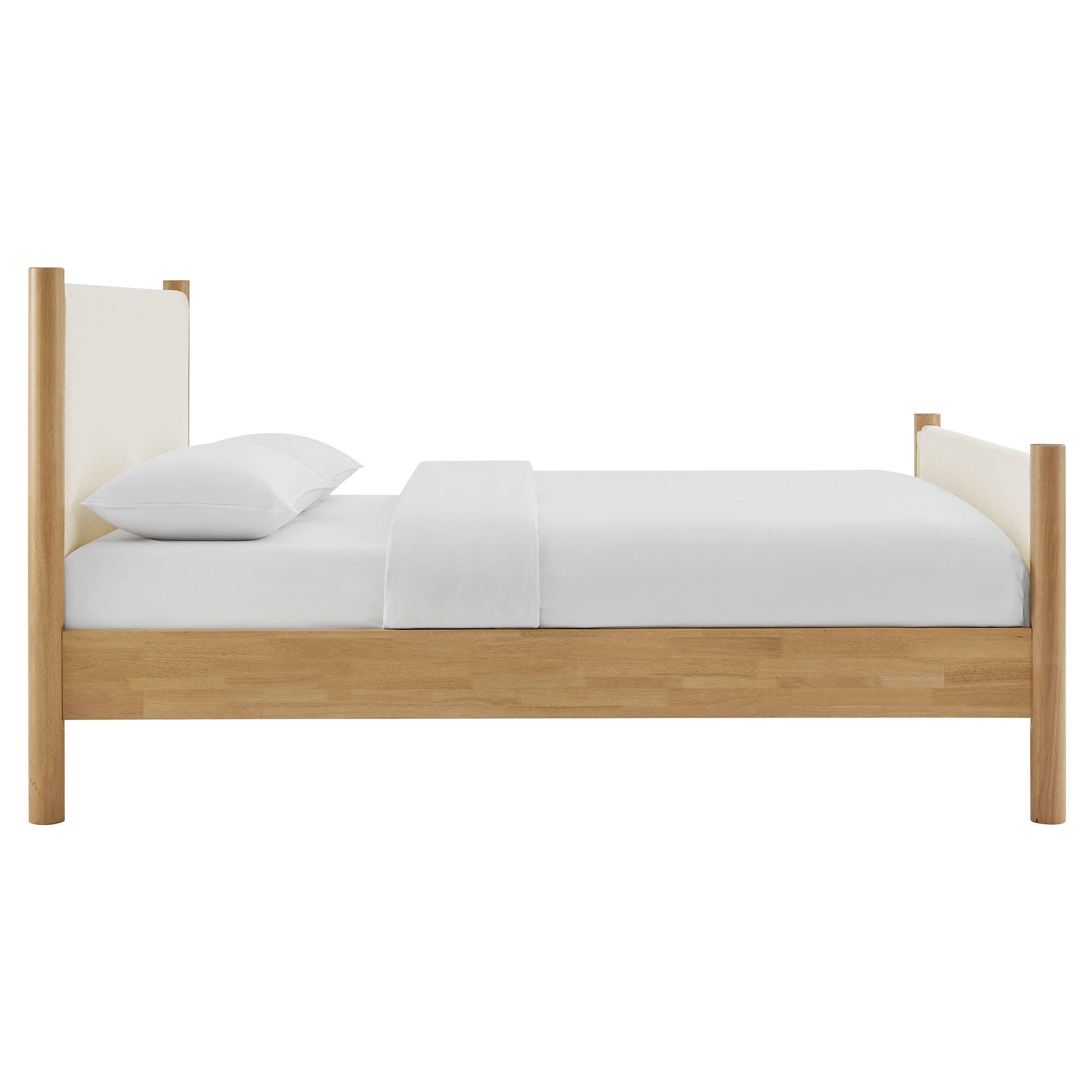 Modway Maven Full Platform Bed, Feather White/Oak, large