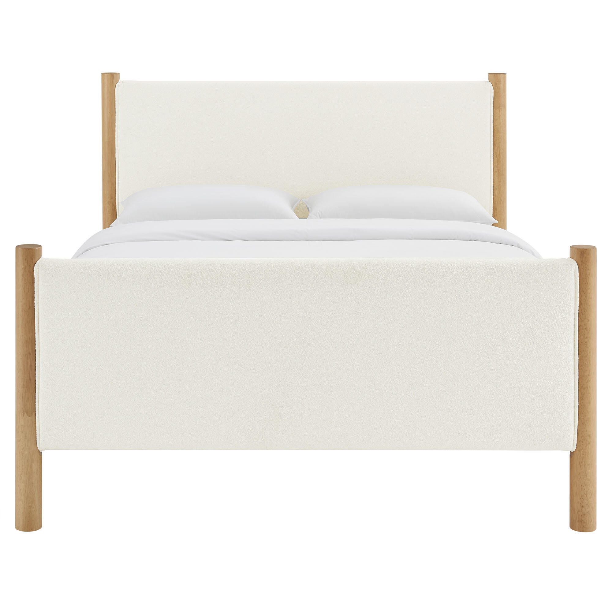 Modway Maven Full Platform Bed, Feather White/Oak, large