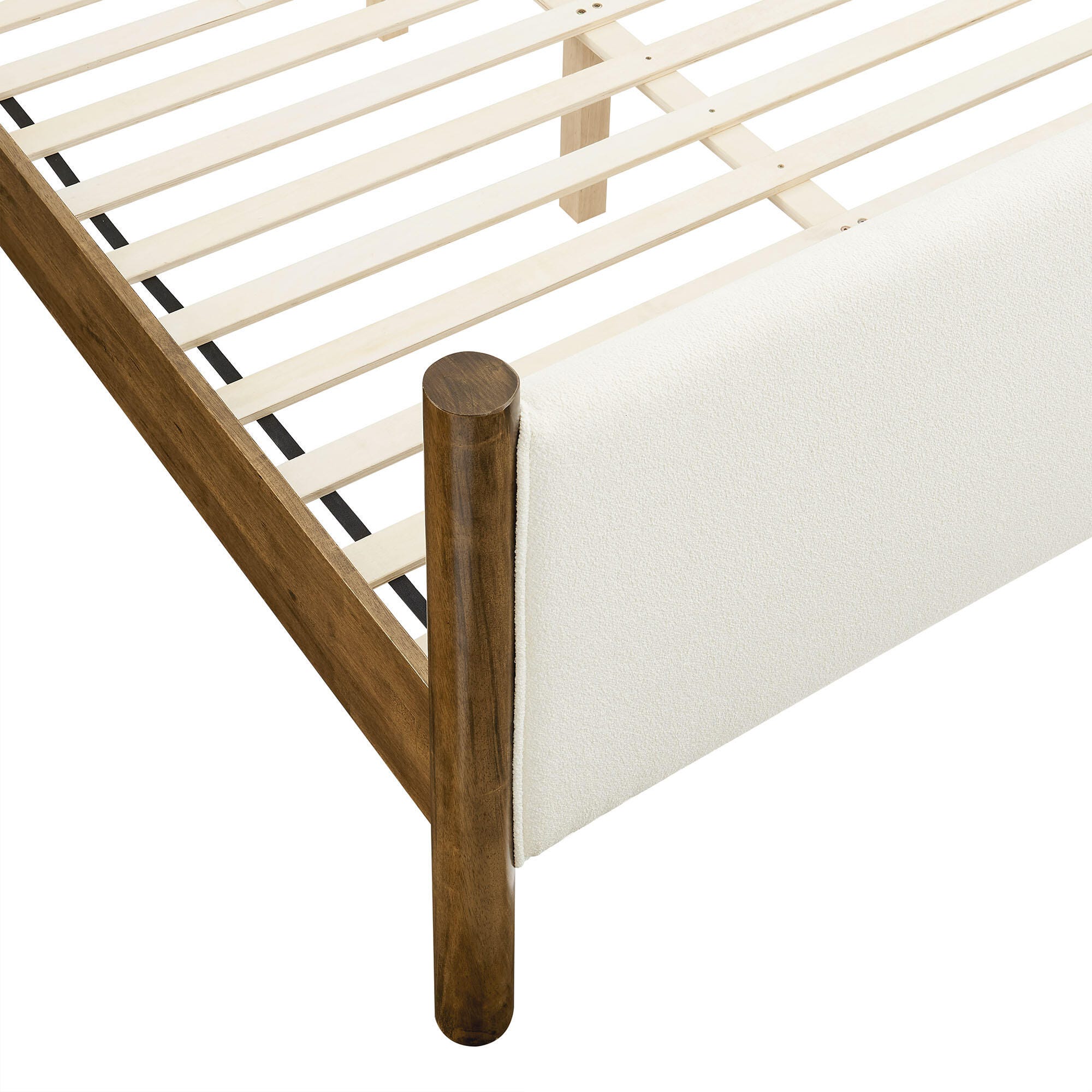 Modway Maven Full Platform Bed, Feather White/Walnut, large