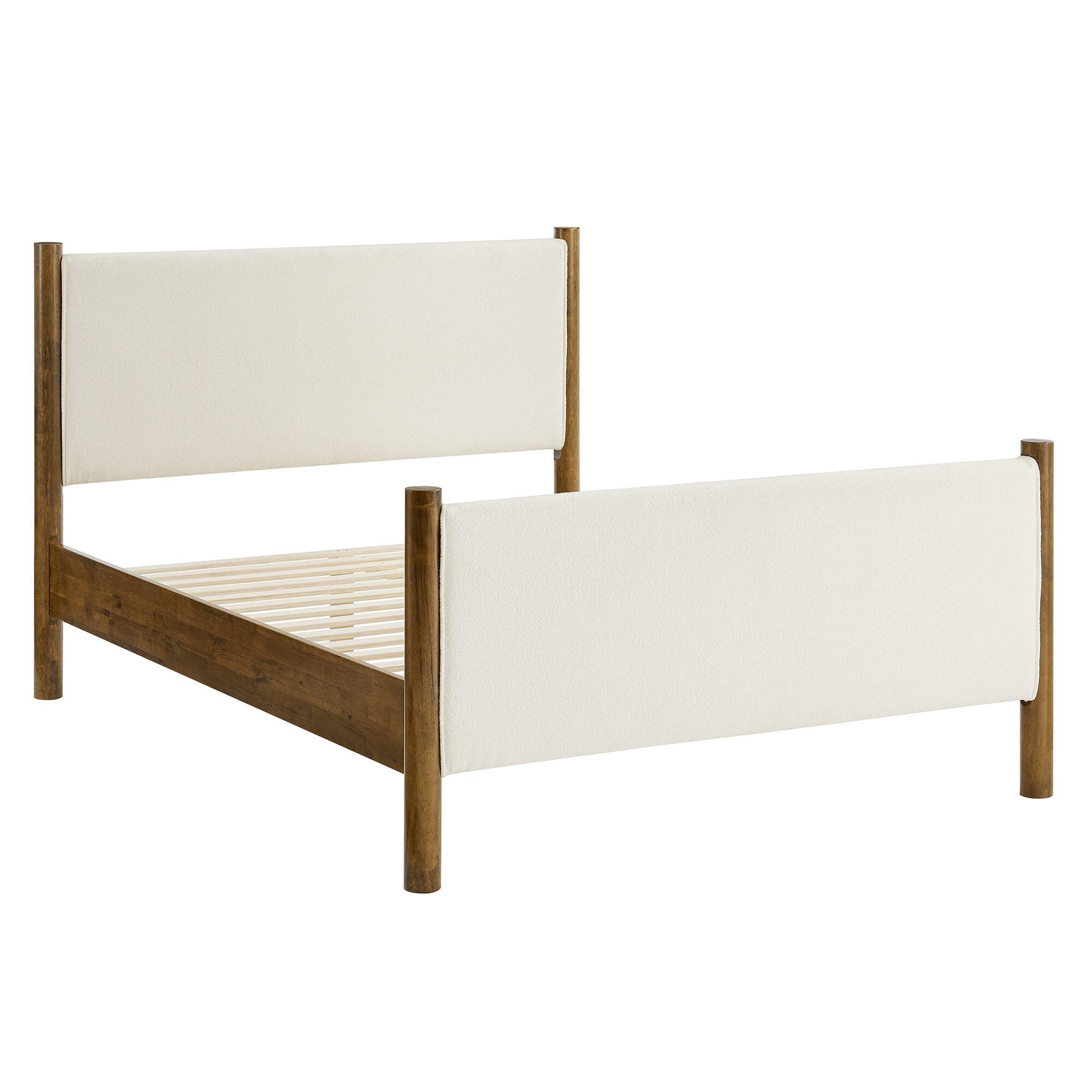 Modway Maven Full Platform Bed, Feather White/Walnut, large