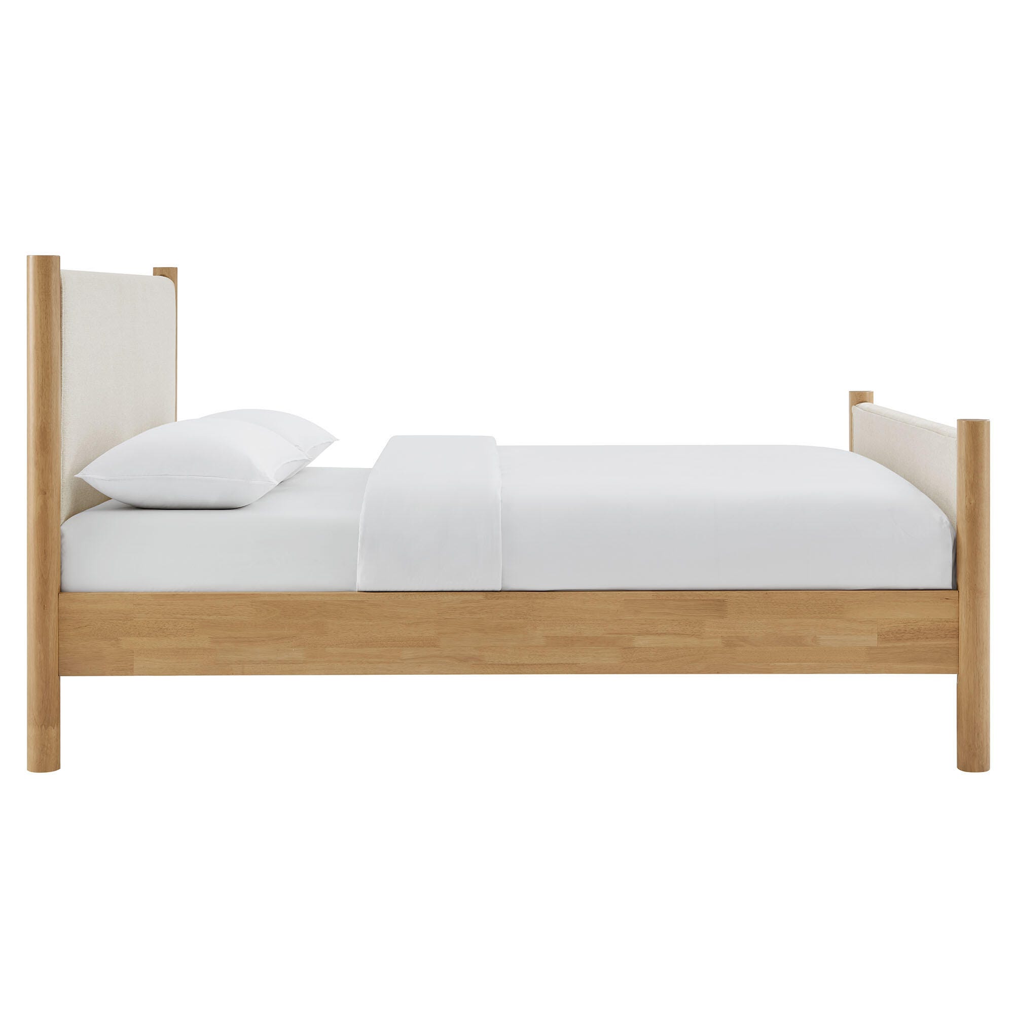Modway Maven Full Platform Bed, Ivory/Oak, large