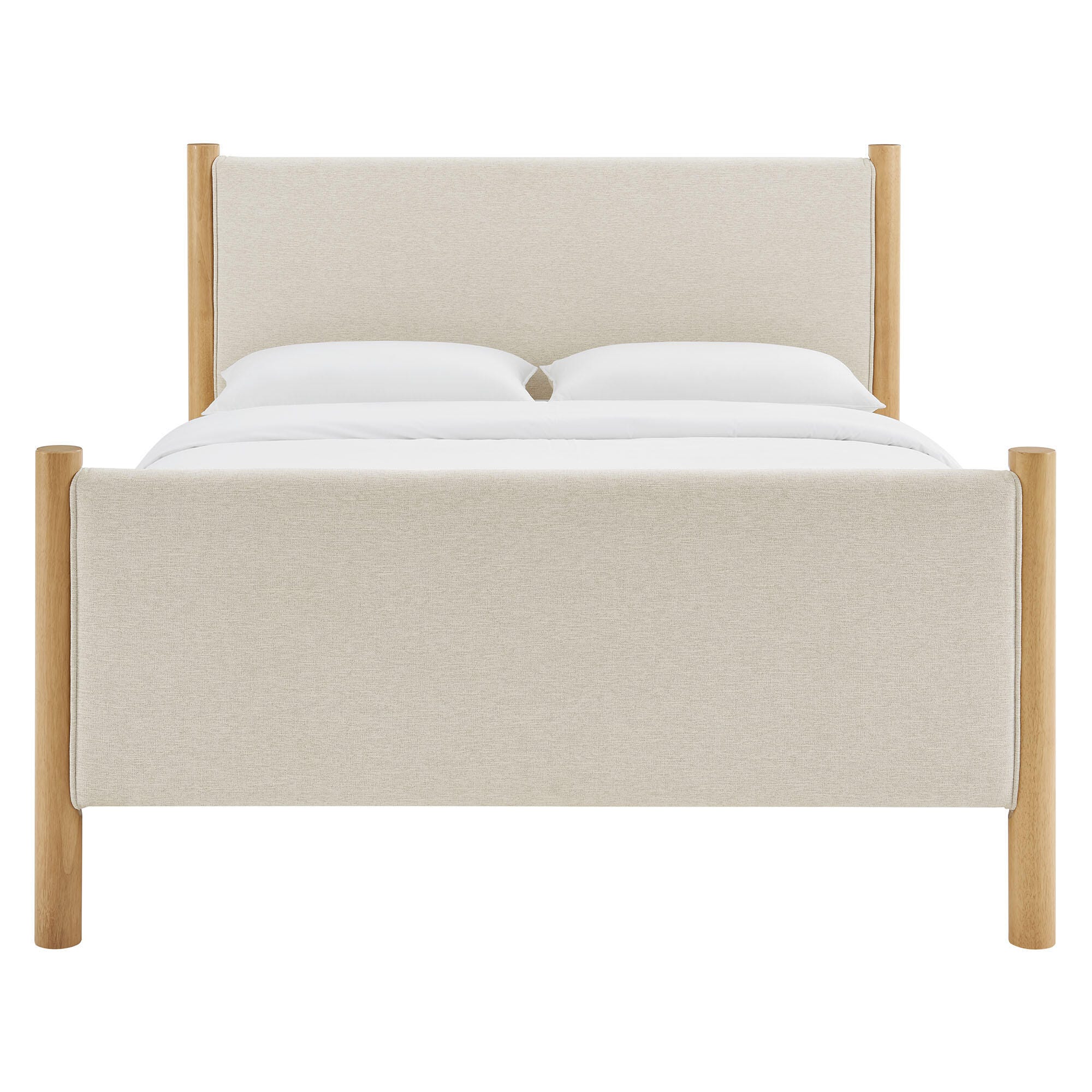 Modway Maven Full Platform Bed, Ivory/Oak, large