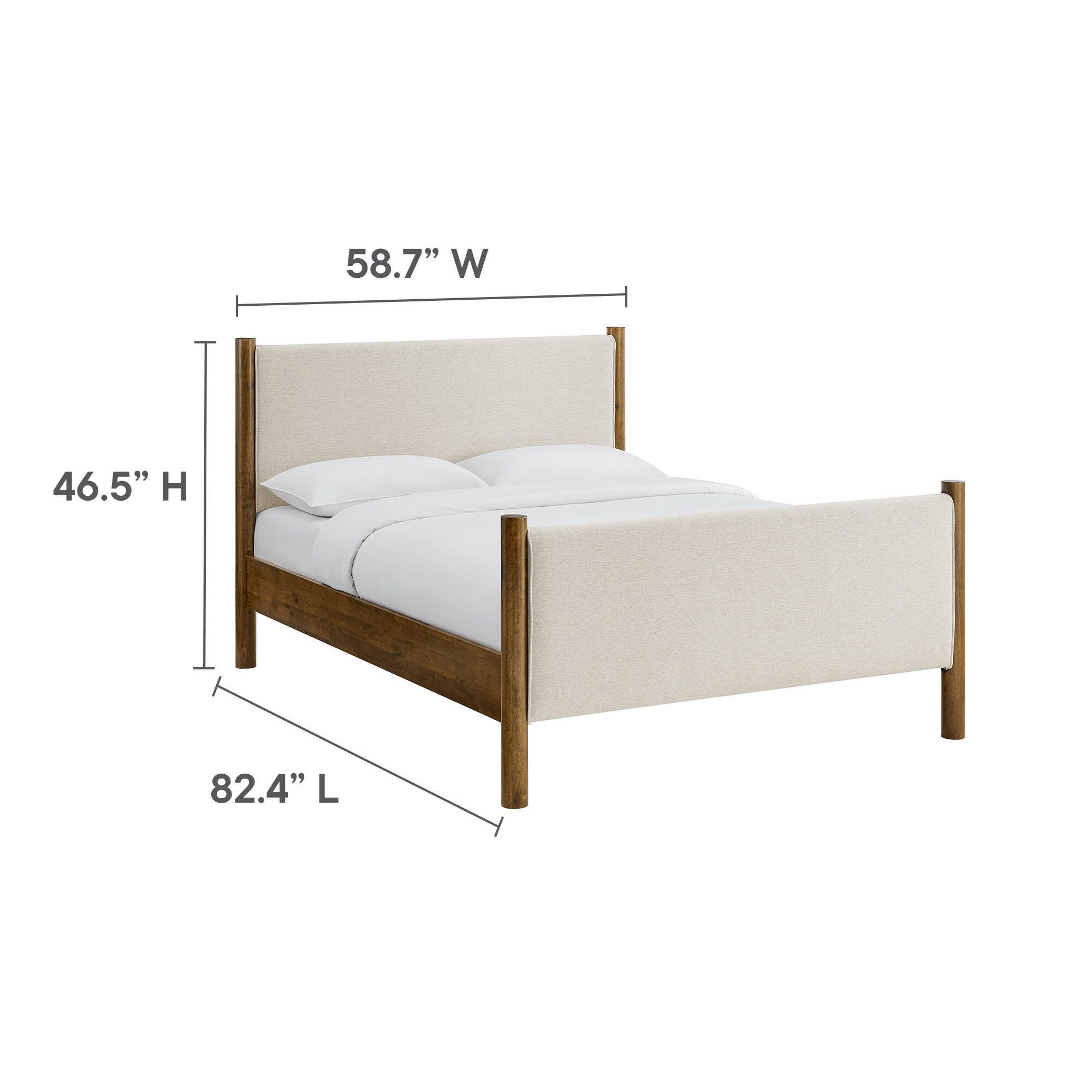Modway Maven Full Platform Bed, Dark Brown/Ivory, large
