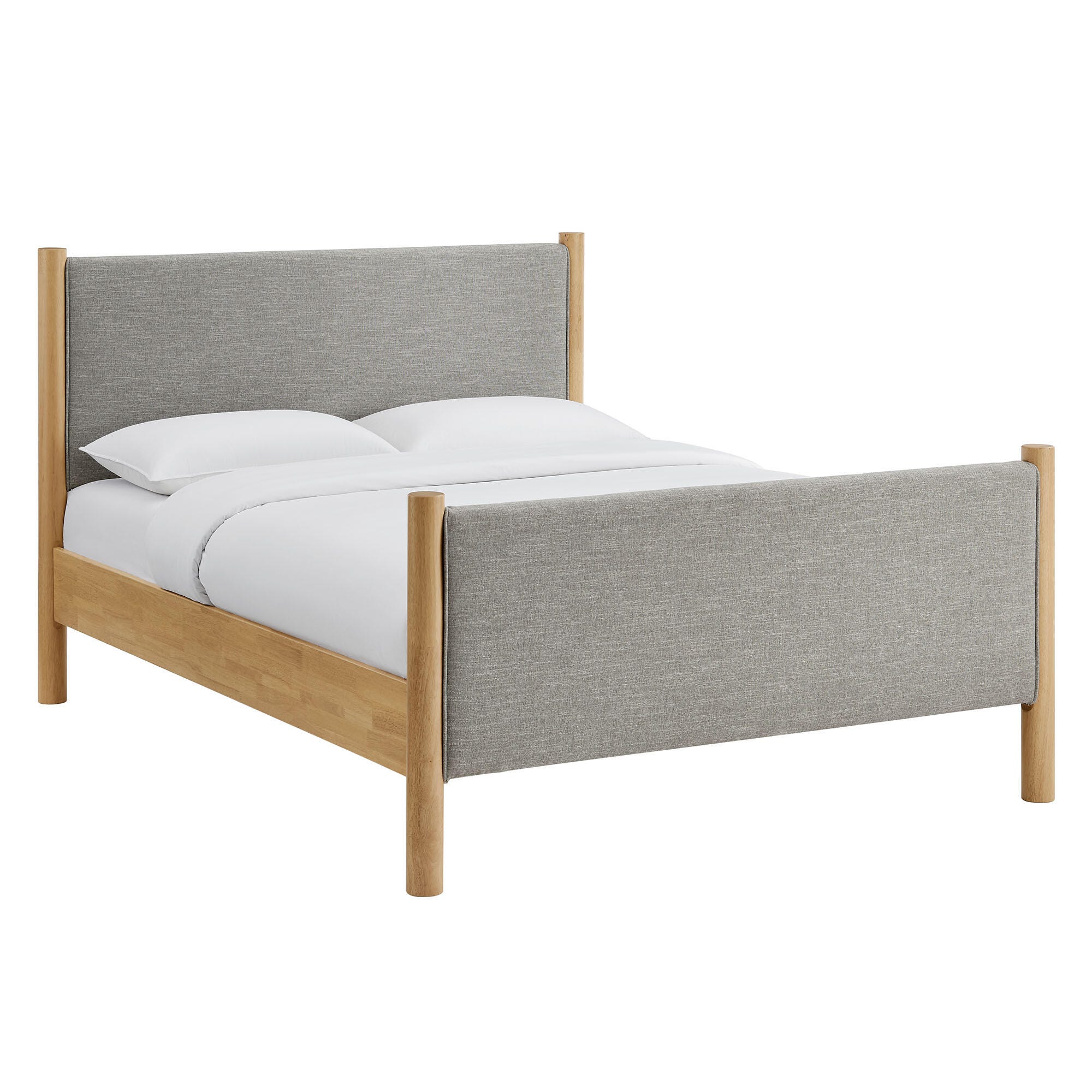 Modway Maven Full Platform Bed, Gray/Oak, large