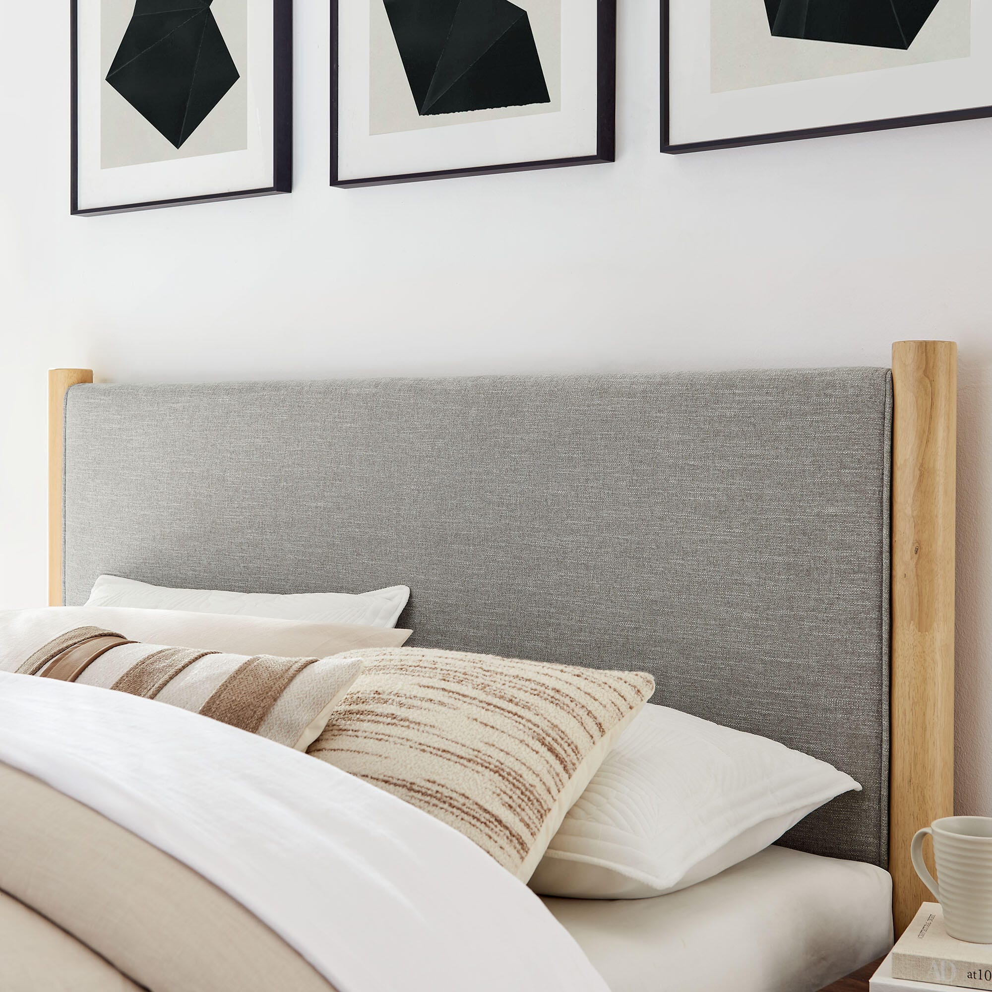 Modway Maven Full Platform Bed, Gray/Oak, large