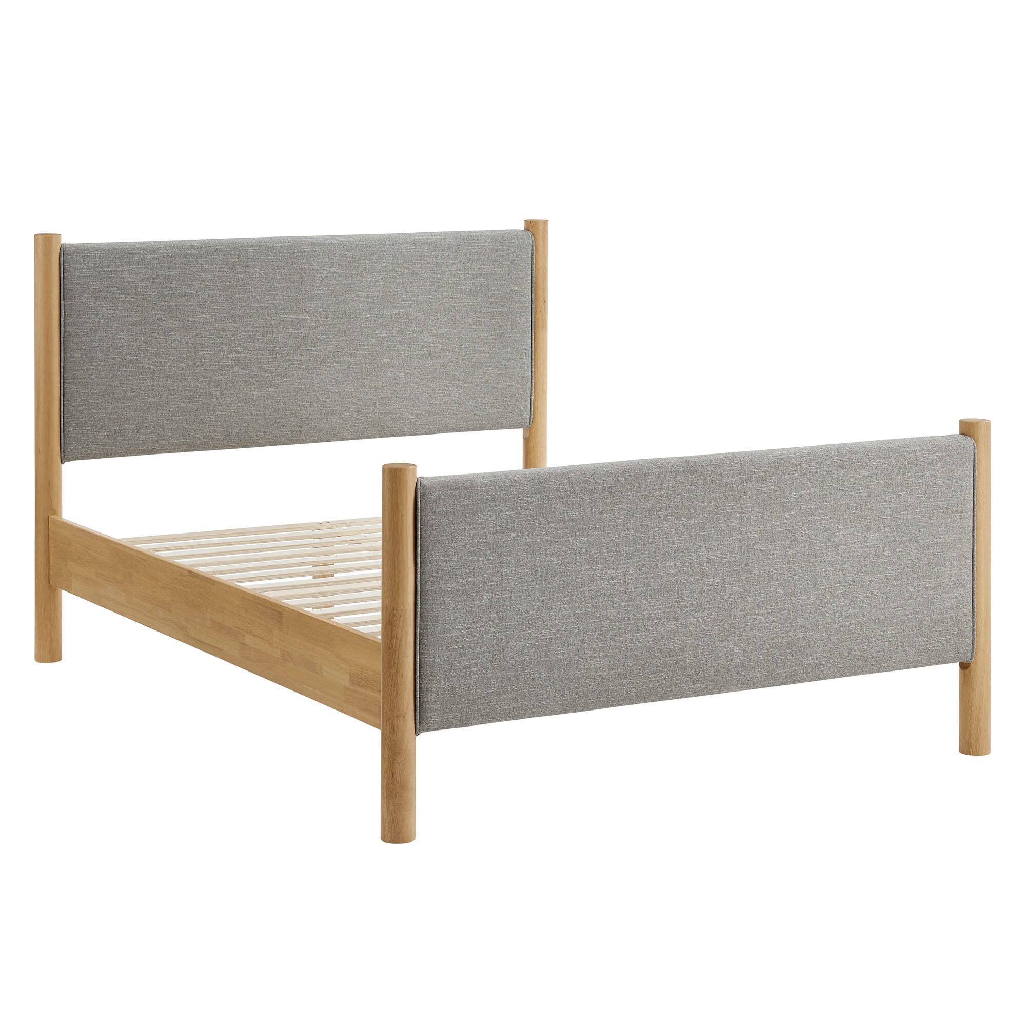 Modway Maven Full Platform Bed, Gray/Oak, large