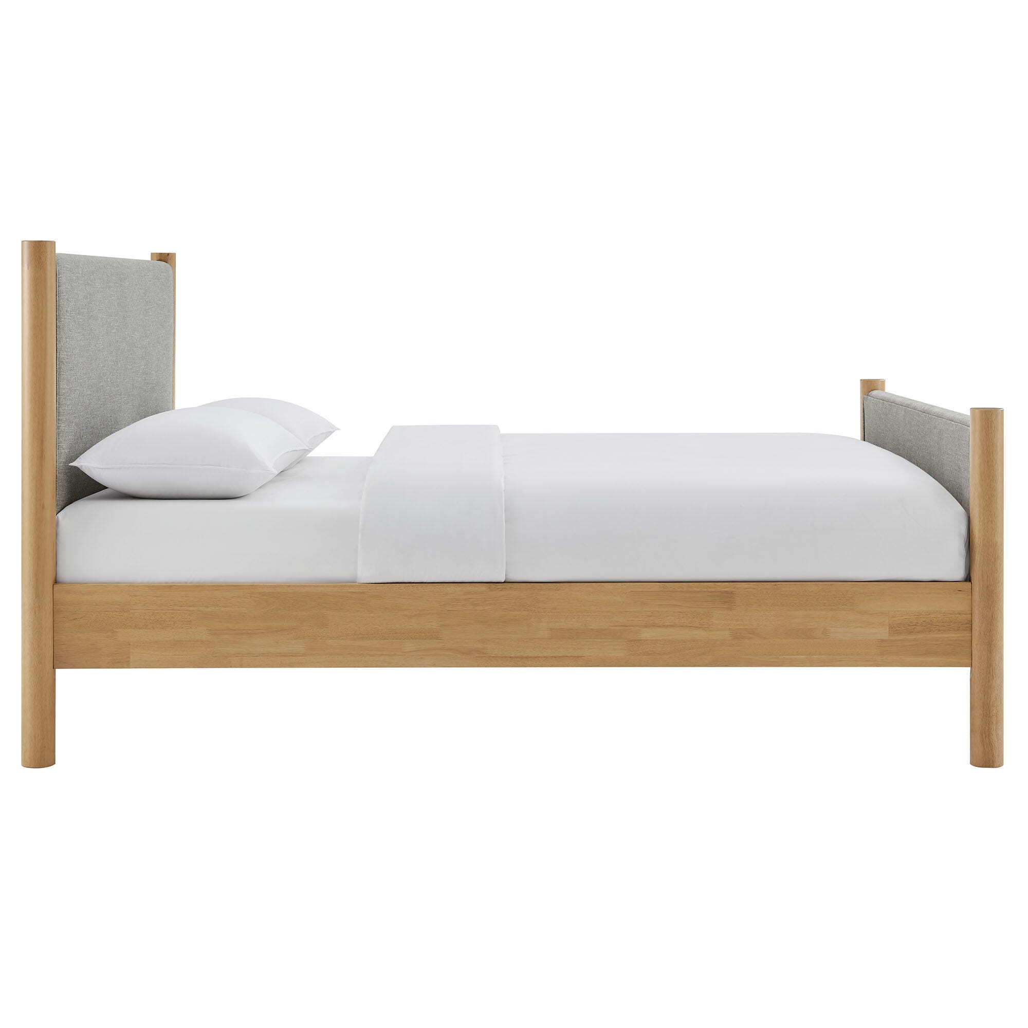 Modway Maven Full Platform Bed, Gray/Oak, large